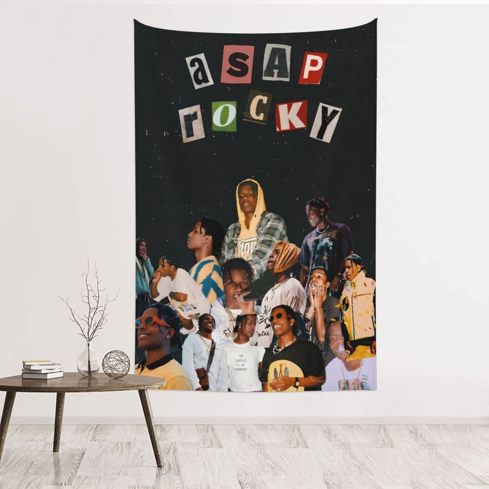 Asap Rocky Tapestry, For Bedroom Living Room Home Art Soft Flannel Hanging Decor Blanket Tapestry 60"X40" Inch