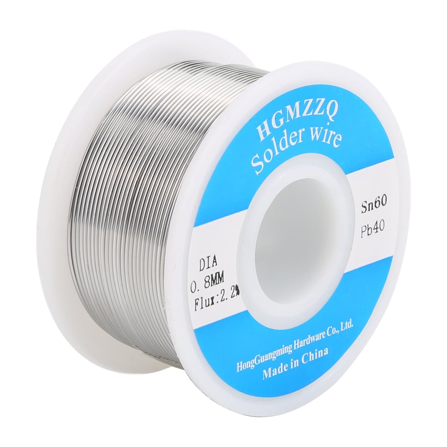 HGMZZQ 60/40 Tin Lead Solder Wire with Rosin for Electrical Soldering 0.031 inch(0.8mm-0.22lbs)
