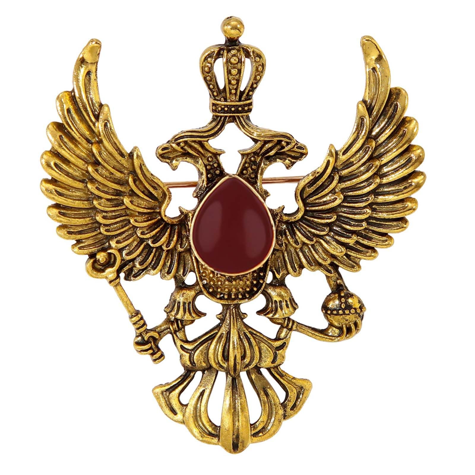 HETICA Brooches for Women Men - Gold Silver Vintage Animal Dragon Skull Wolf Crown Lion Brooch Rhinestone Brooch Lion King Brooch for Suit Tie Dress Lapel Pin Fashion Men Women Brooch Jewelry