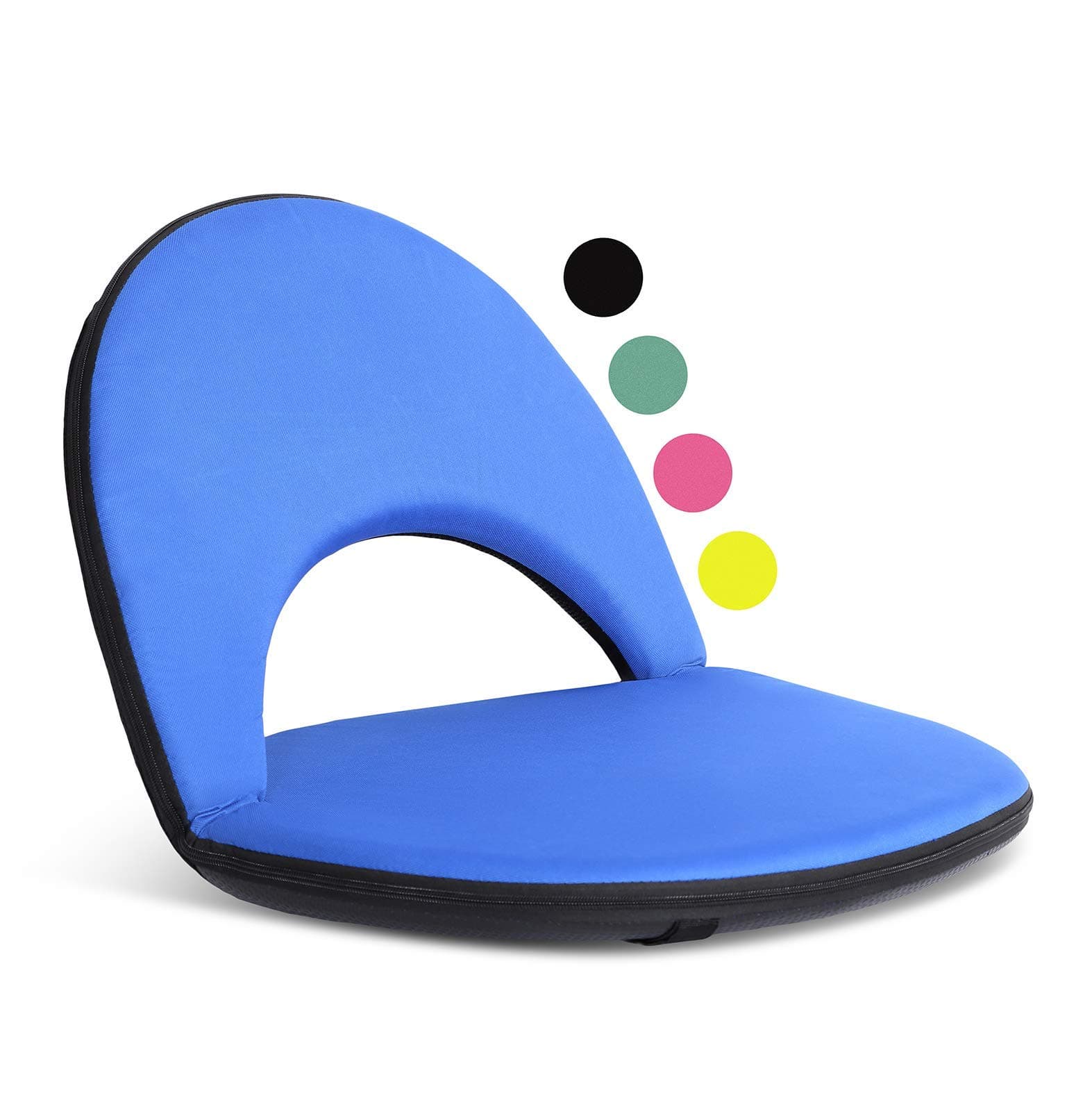 Lazy Bum - Floor Chair - Floor Gaming Chair - Portable Floor Lounger -Available in Five Colours – Foam Folding Floor Chair with 5 Reclining Positions– Lightweight Anti Slip Floor Chair with Back Support (Blue Beach)