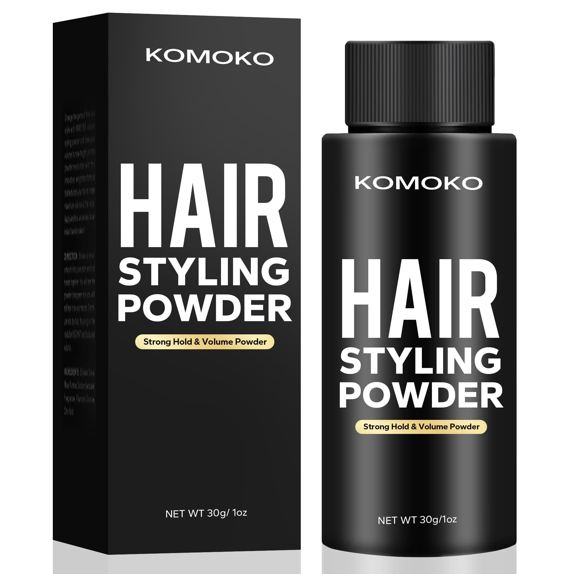 Komoko Hair Styling Powder for Men (0.7 oz) - Instantly Volumizing , Matte Finish Texture, for Strong Hold Natural Look
