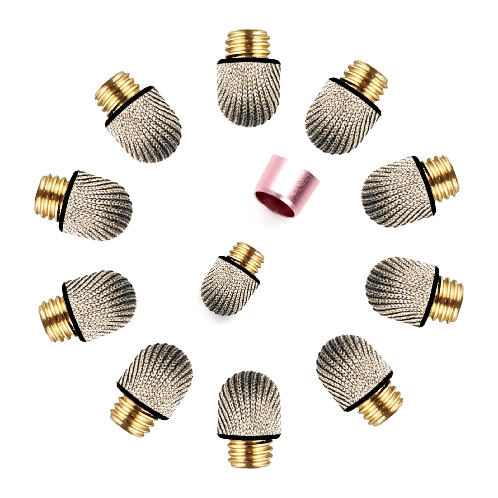 AULEEP Replacement Fiber Tips, Replaceable Mesh Tips with Nanofiber/Microfiber Premium Metal Slim Stylus Touch Screen Pens (10 Pieces, 0.23 Inch)