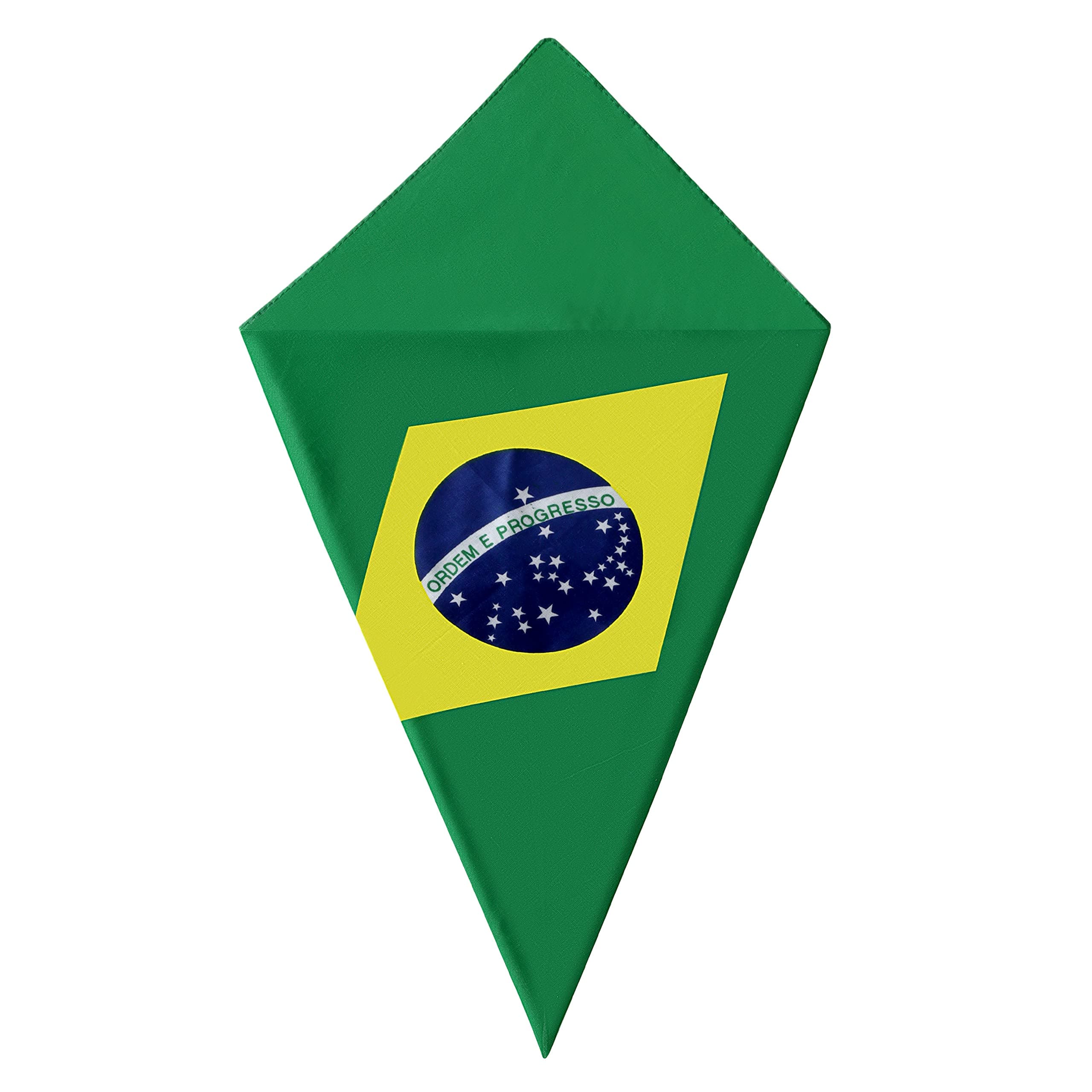 Brazil Flag Bandana Head Scarf Headbands Handkerchief Brazilian World Cup Cotton Bib Party Face Covering Headwear Mens Womens Unisex