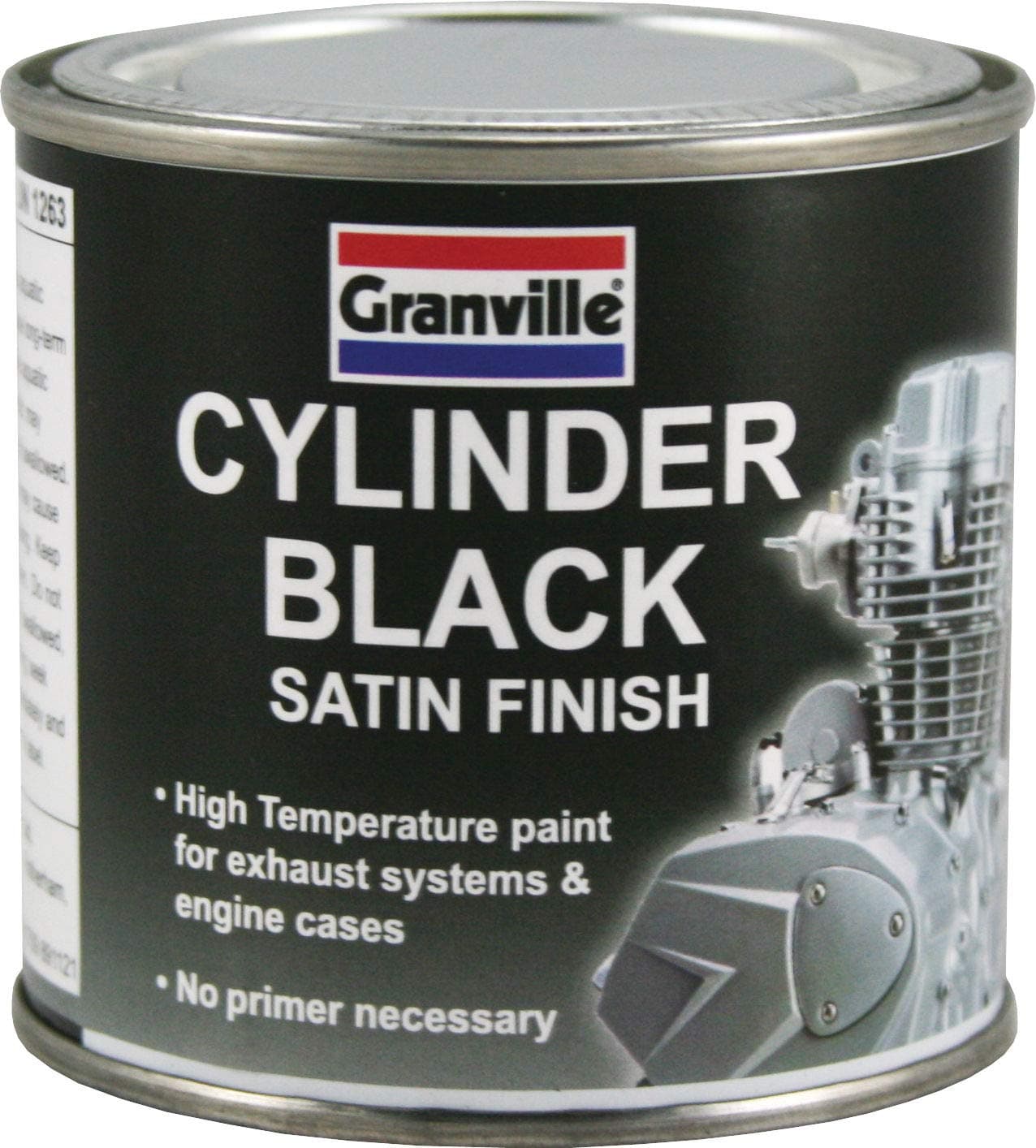 Granville 0060A 250ml Paint Cylinder - Black