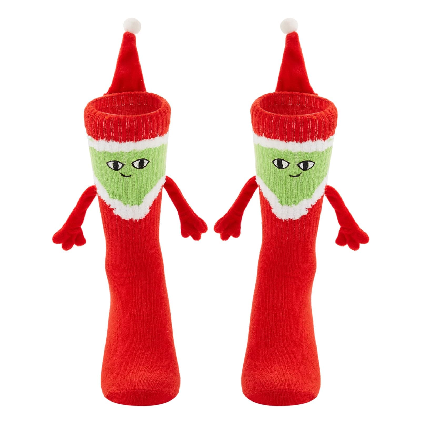 AwoscutHoliday Stockings Novelty Hand In Hand Cute Holiday Gifts Socks Family Couple Matching Xmas Socks for Adult Kid