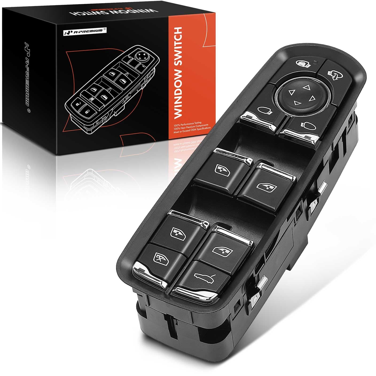 A-Premium Master Front Left Driver Side Power Window Switch Compatible with Porsche Macan 2015-2018 Panamera 2011-2016 Cayenne 2011-2018, Replace# 7PP959858AEDML