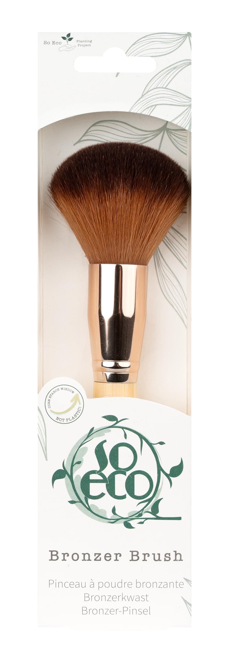 Bronzer Brush - Large Fluffy Vegan Makeup Brush, Seamlessly Applies Bronzer, Soft Synthetic Bristles, Bamboo Handle, Cruelty-Free Beauty Tool