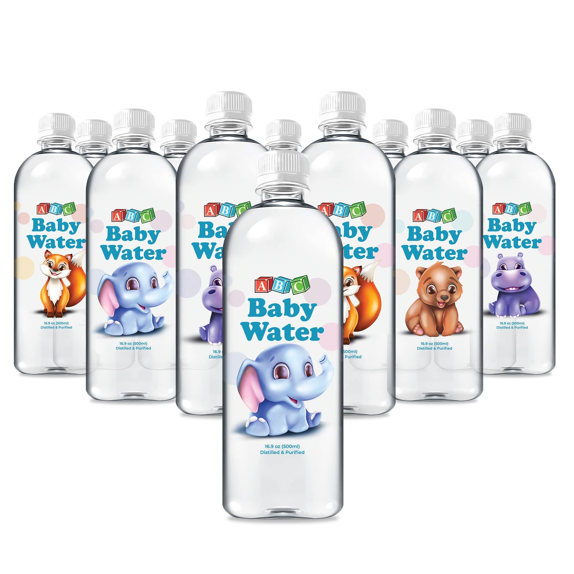 Premium Distilled Water for Babies - Healthy Purified 16.9 oz Bottles - Formula, Cereal, Milk, Daily Drinking - 12 Pack