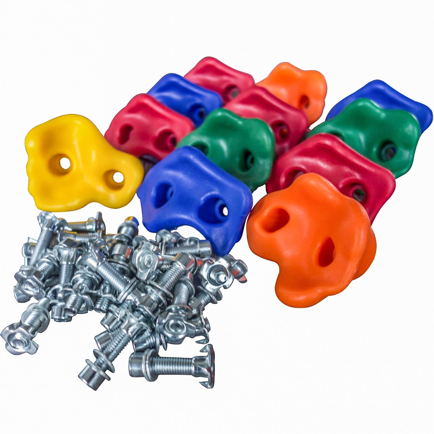 Exxceed Kids Rock Climbing Holds - Large Assorted Screw On Hand Holds w/Installation Hardware