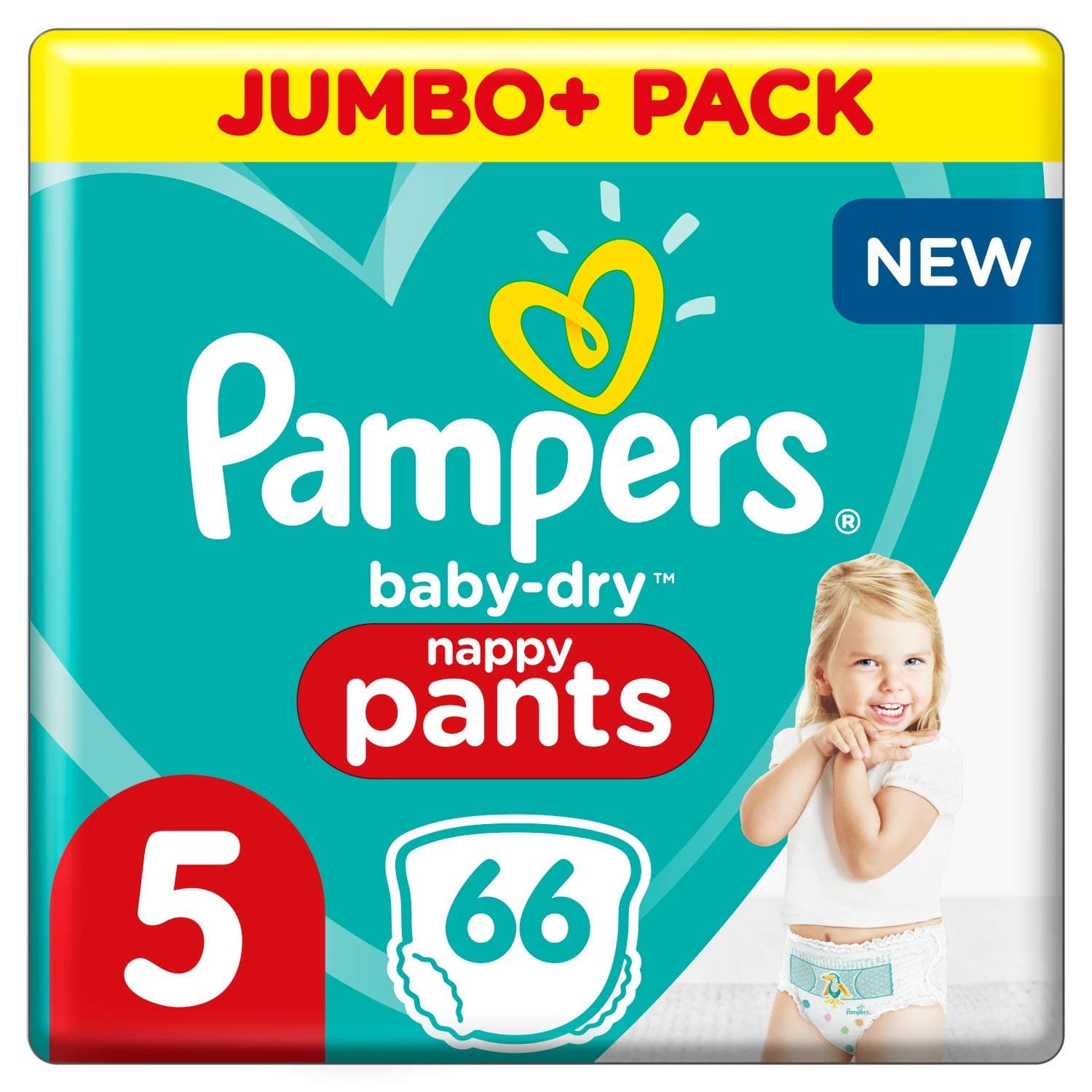 Baby-Dry Pants, Size 5, jumbopack, 66 Pieces
