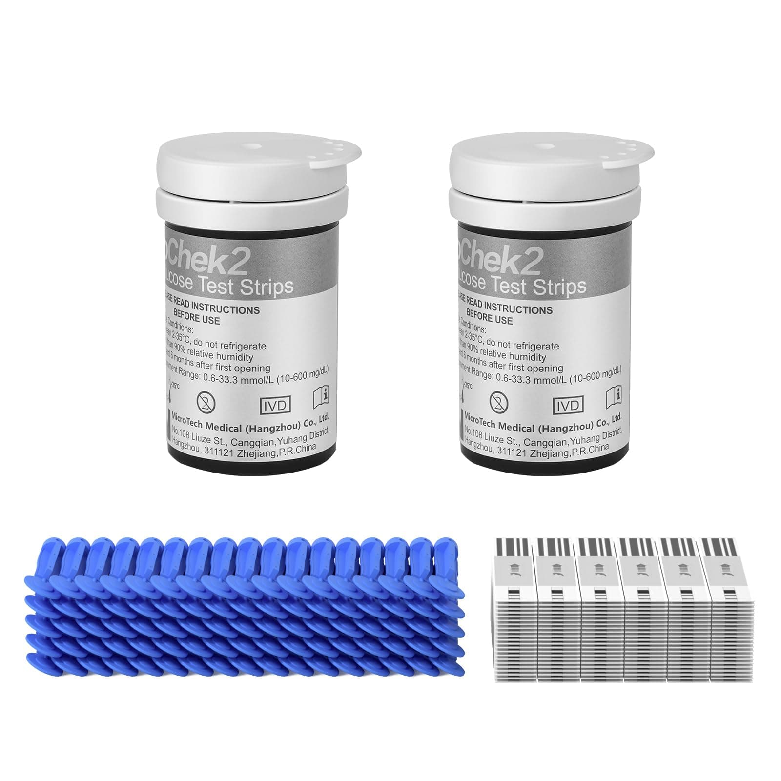 GoChek Diabetes Test Strips x 50 & Diabetes Lancets x 50, No Code Blood Glucose Test Strips, Blood Suger Test Strips for UK Diabetics (GoChek Only)