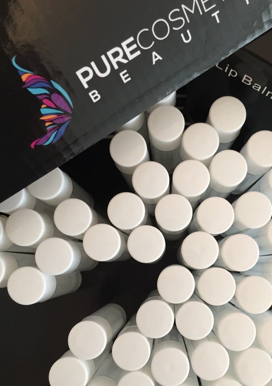 50 Essential Premium Lip Balm Containers - BPA FREE - Includes a FREE Herbal eRecipe - Guaranteed Satisfaction - Pure Cosmetic Beauty - 50 White Caps - Empty Tubes - White Lid - Lipstick tubes - Plastic Tubes - Standard Size (5ml)