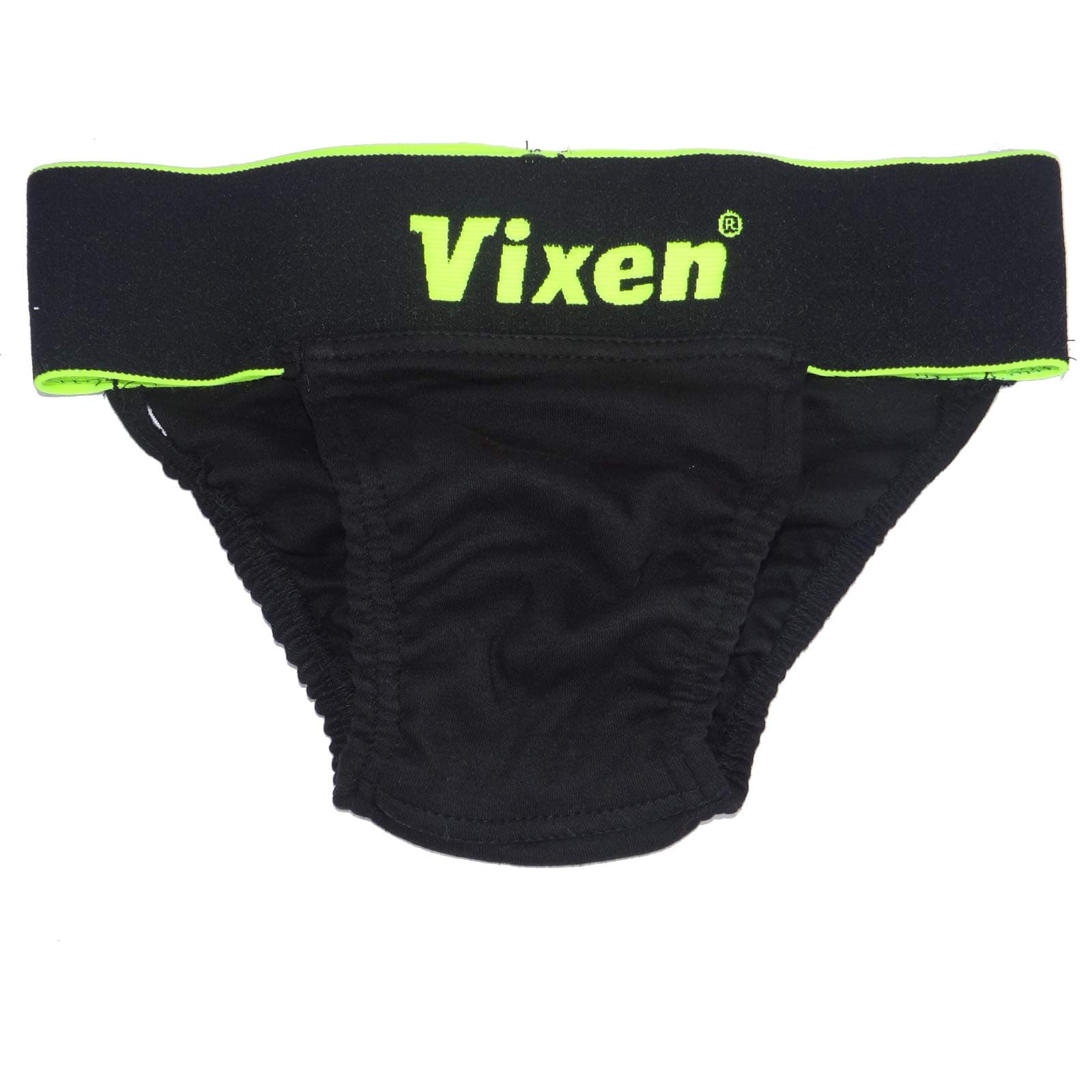 Vixen Cotton Athlete Supporter with 7.5 cm Elastic for Gym and Fitness (Black)