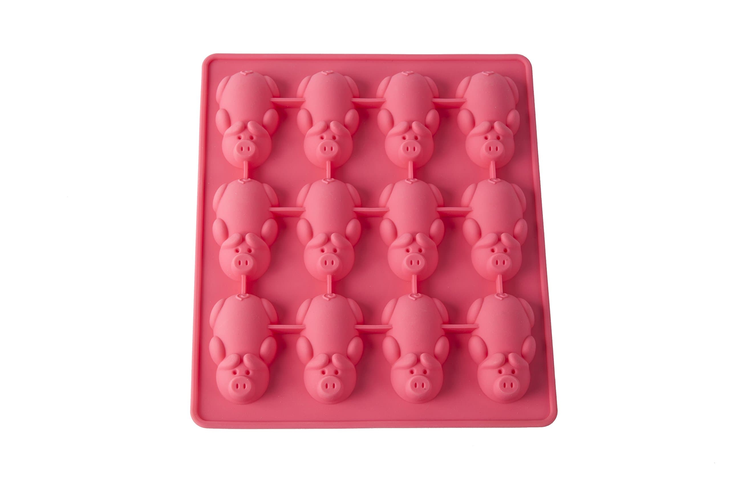 MOBI12 Little Pigs in a Blanket Silicone Baking Mold, Pink