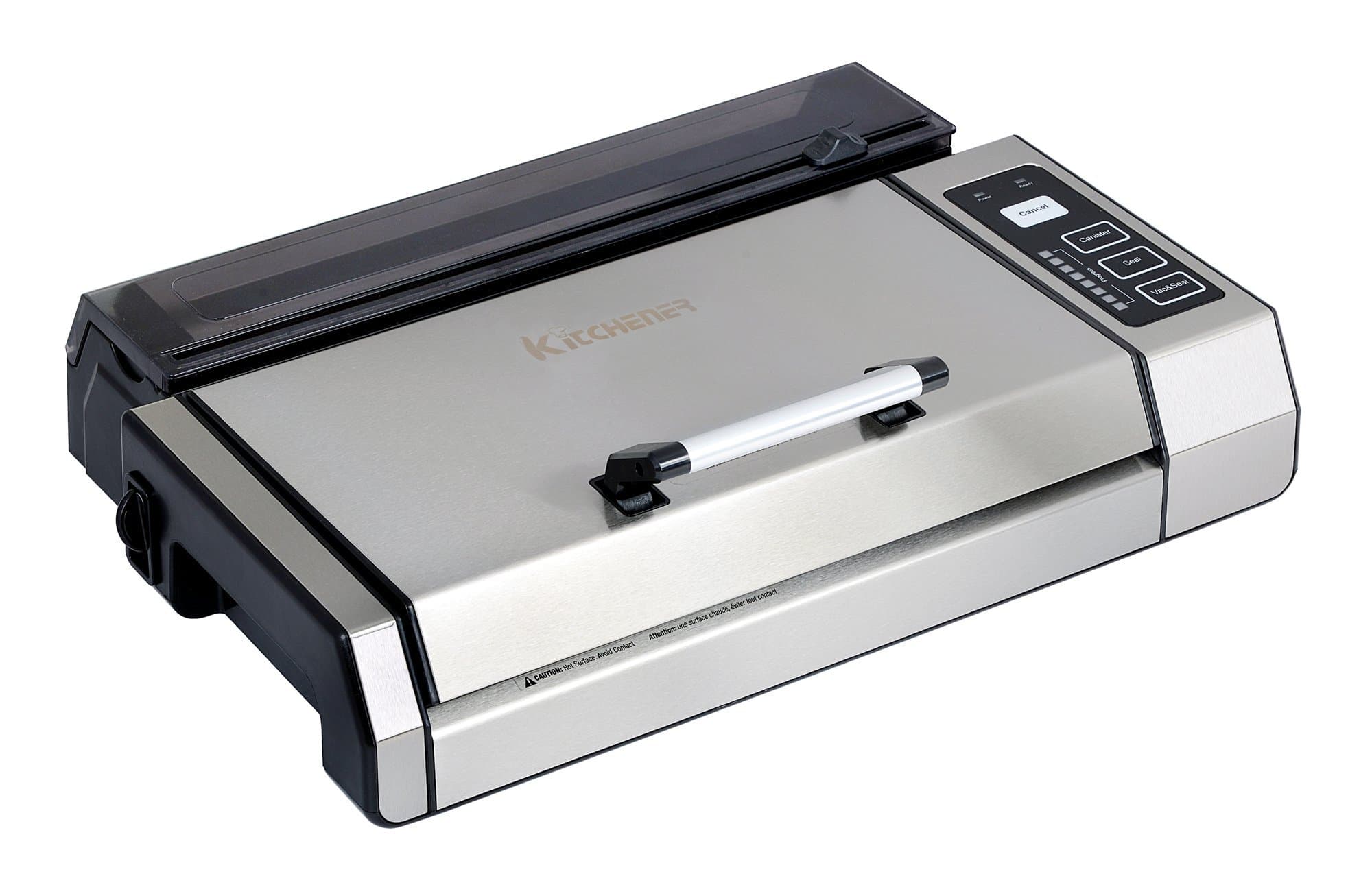 55023006 Automatic Fresh Food Saver Commercial Grade Vacuum Sealer with Starter Roll, 11" x 16", Silver/Black
