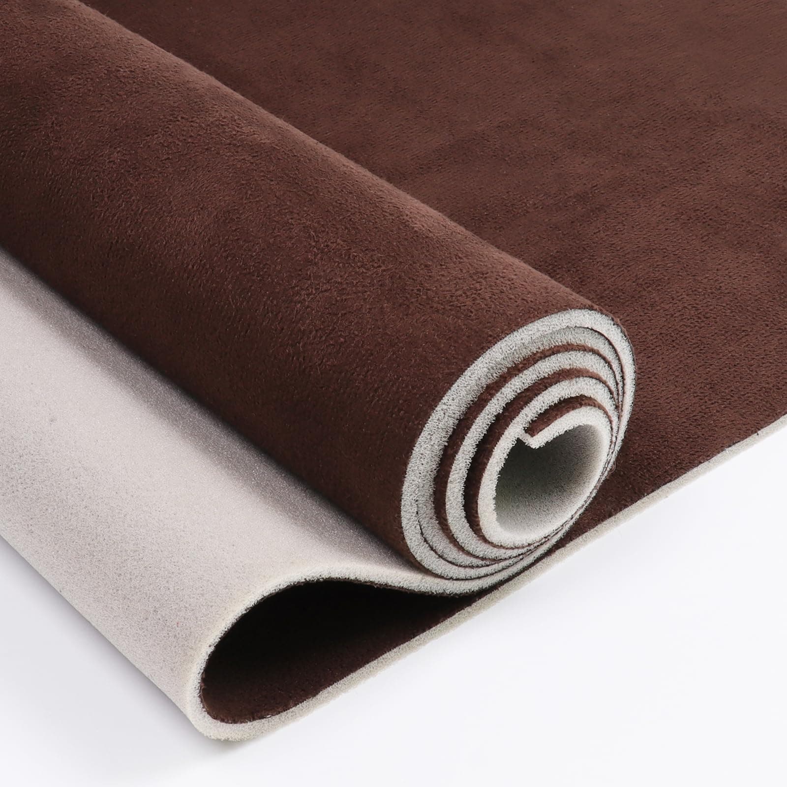 Suede Headliner Fabric with Foam Backing Material 60" W×96" L Car Micro-Suede Roof Headliner Fabric for Automotive RV Boat Home Interior Replacement Repair 60" Wide - Chocolate