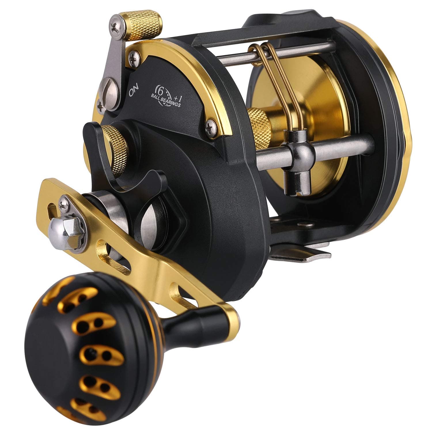 Sougayilang Trolling Reel Saltwater Level Wind Reels, Drag Reels Boat Fishing Ocean Fishing for Sea Bass Grouper