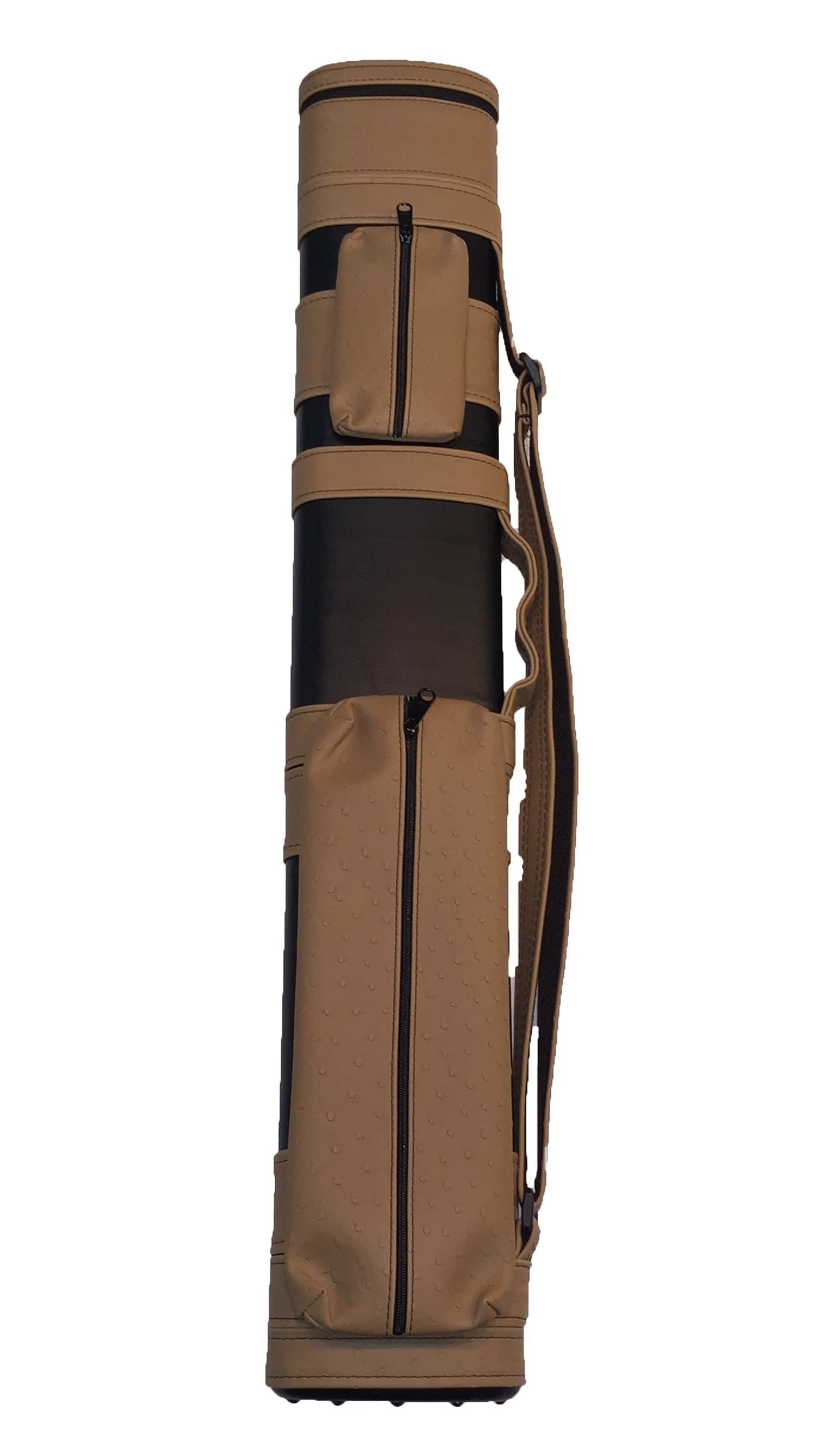 Giuseppe 2 x 4 Pool Cue Custom Carry Case - Tan/Black 2 Butt 4 Shaft