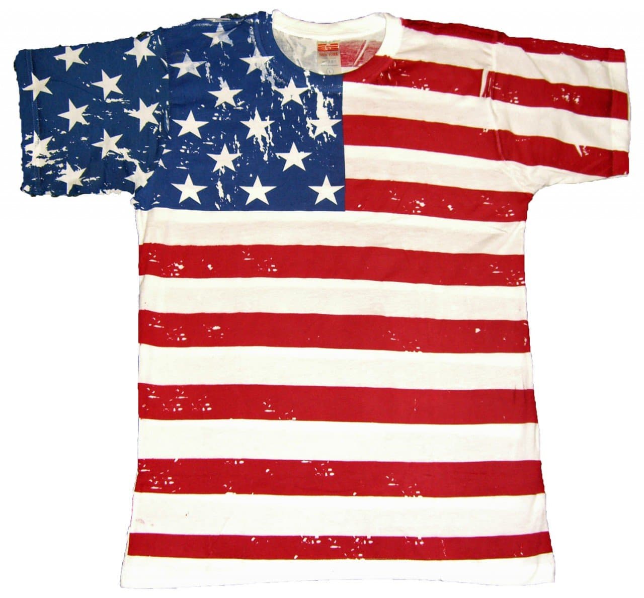 G New York American Flag T-Shirt - USA Flag Full Body Adult T-Shirt