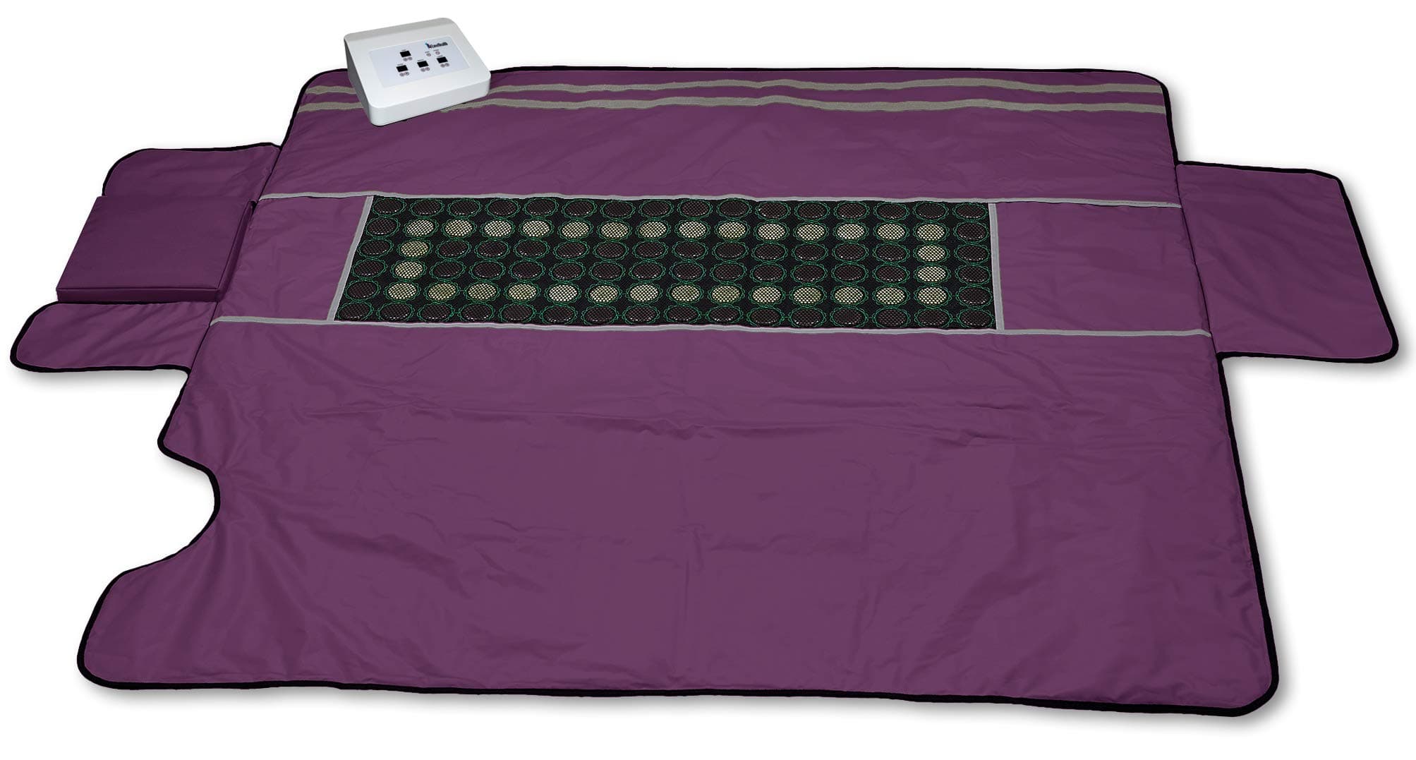 1Love Far Infrared Sauna Blanket | 0 EMFs & VOCs | 77-176°F | 3 Zone Control | Durable Waterproof Nylon | Portable Sauna | Sauna Blanket Blanket for Home Detox | Sauna Bag | Therapeutic Stones Purple