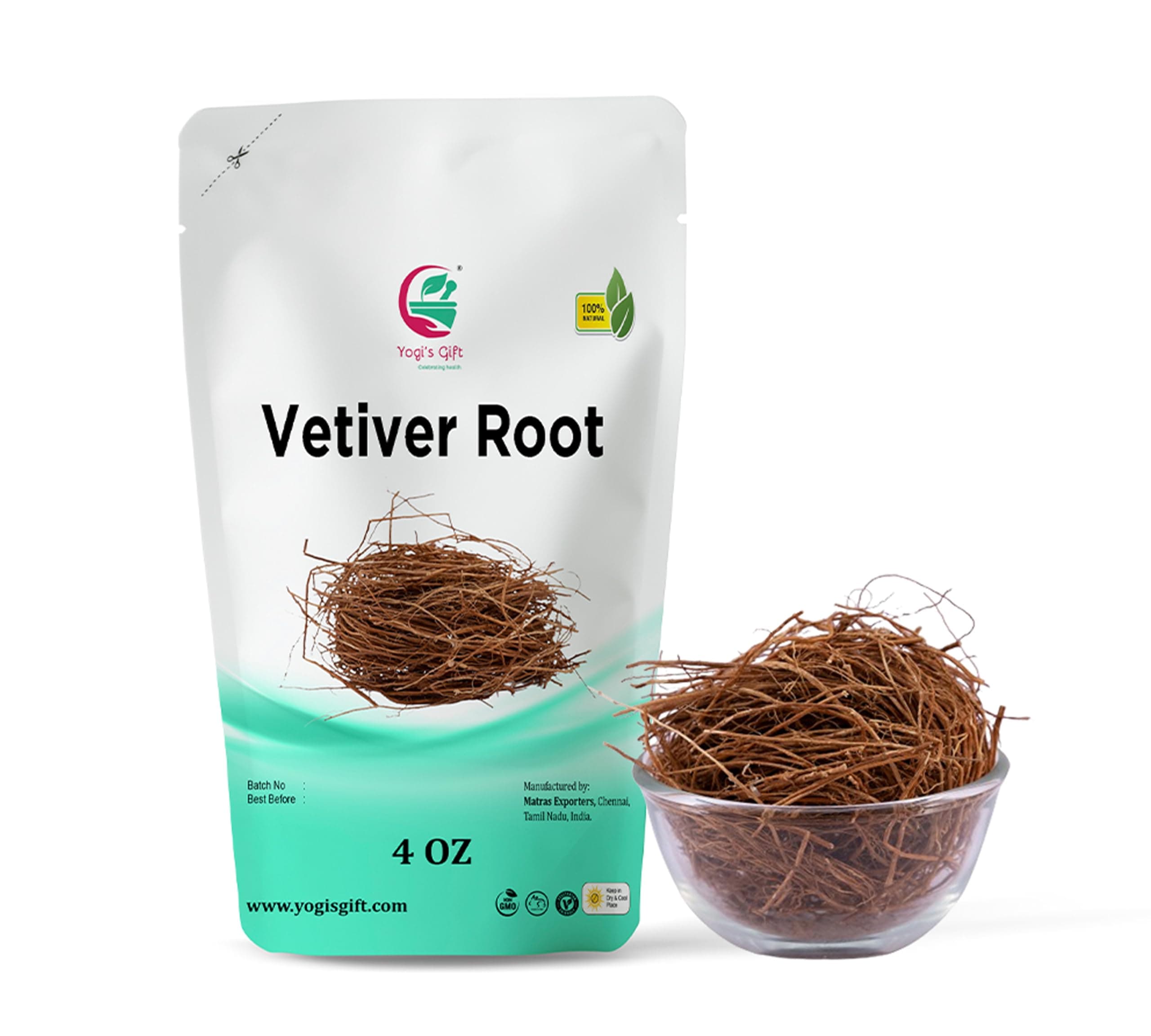 YOGI’S GIFT – Celebrating health VETIVER Root 4 oz(114 Grams) | Great Aromatic Roots | 100% Pure and Natural Mesmerizing Fragrance | Product of India | Non-GMO, Vegan | |