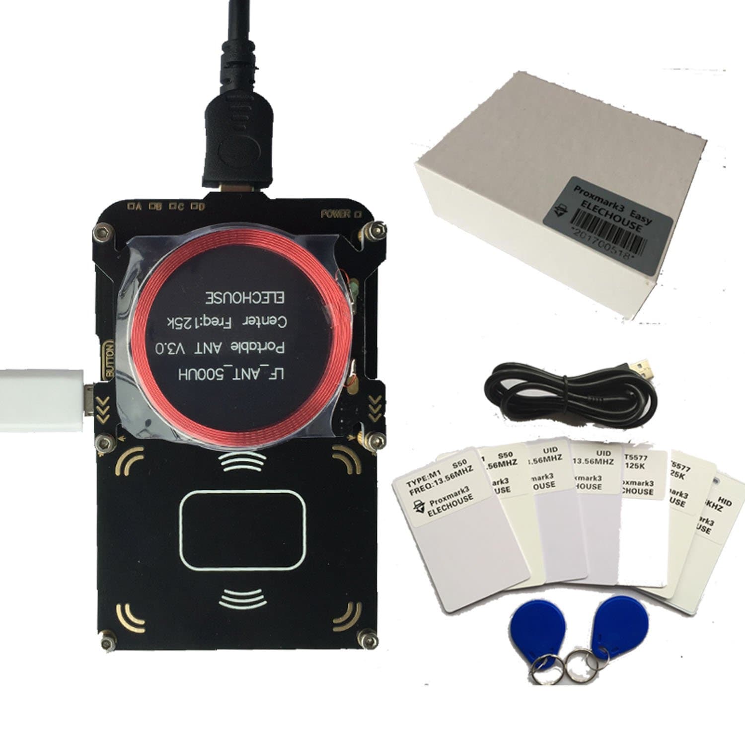 Proxmark3 pm3 easy3.0 dev Kits replicators LF HF Antenna Crack IC ID Card NFC RFID Copy Clone