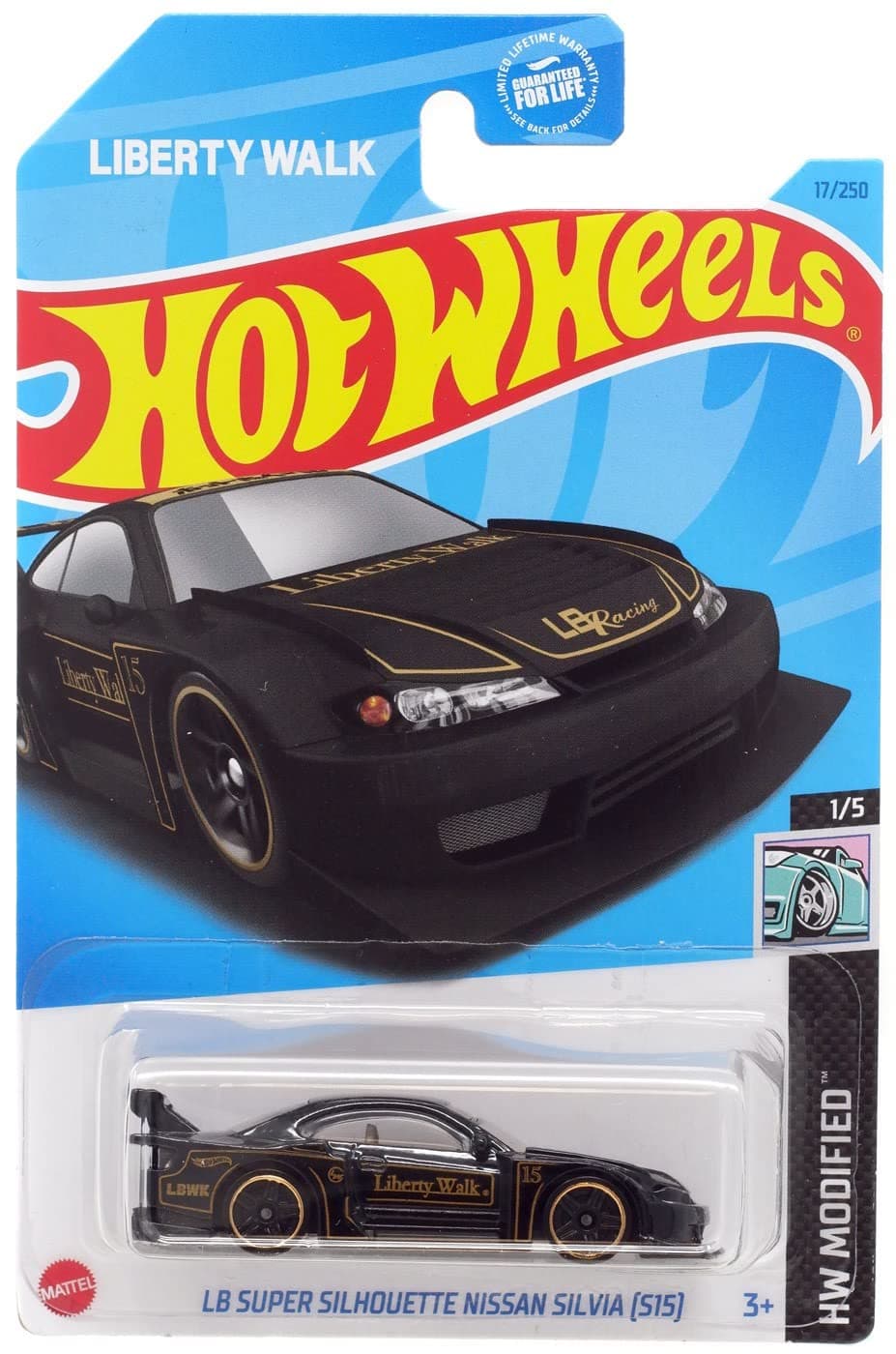 LB Super Silhouette Nissan Silvia (S15) - HW Modified 1/5 - Black - 2023 - Mint/NrMint Ships Bubble Wrapped in a Sized Box