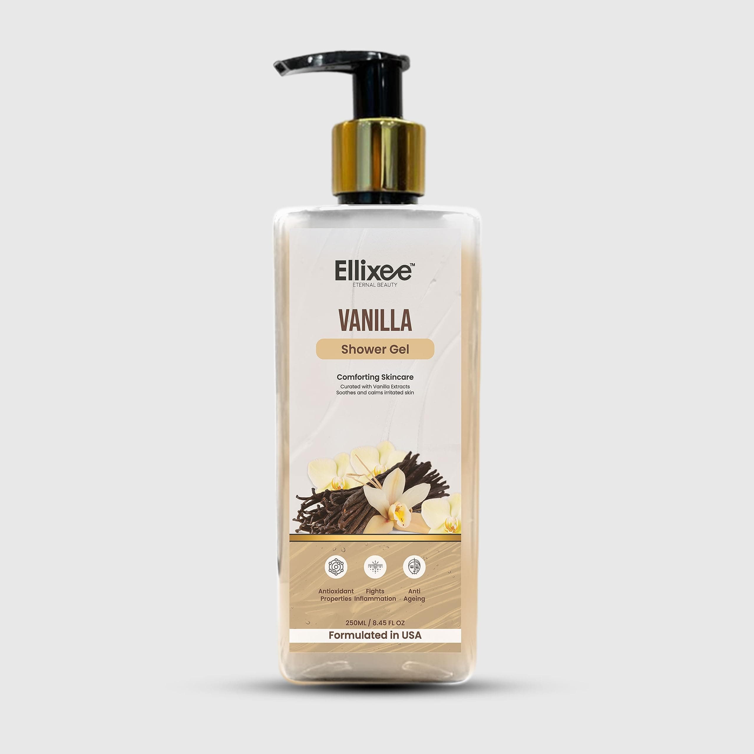 Ellixee Eternal Beauty Comforting Skincare Vanilla Shower Gel - 250ml