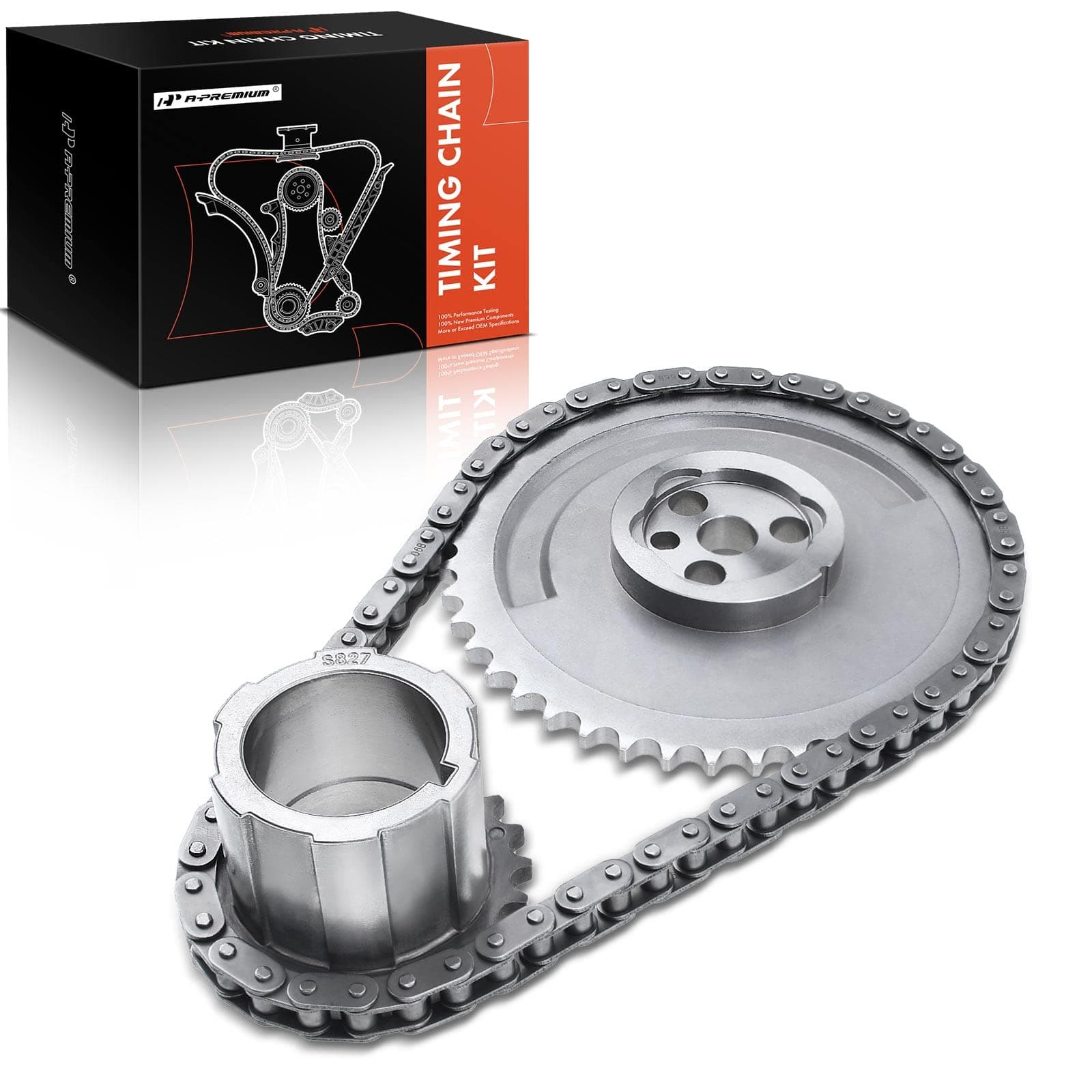Engine Timing Chain Kit [OHV, V8 4.8 5.3 5.7 6.0L ] Compatible with Chevy, GMC, Pontiac, Isuzu, Saab, Hummer, Cadillac, Buick - Express, Silverado, Corvette, Envoy, Sierra, H2, 9-7x & More
