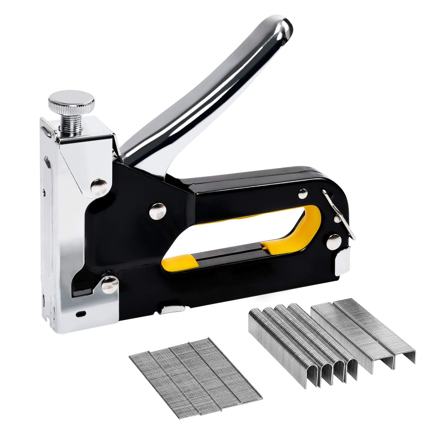 Staple Gun with Staples, 3 in 1 Heavy Duty Staple Gun Kit, Upholstery Stapler for Fixing Material, Decoration, Carpentry, Furniture, Doors and Windows