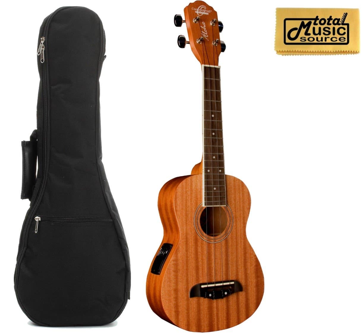 Oscar Schmidt Concert Active EQ, Acoustic Electric Ukulele, OU2E w/Padded Gigbag & PC