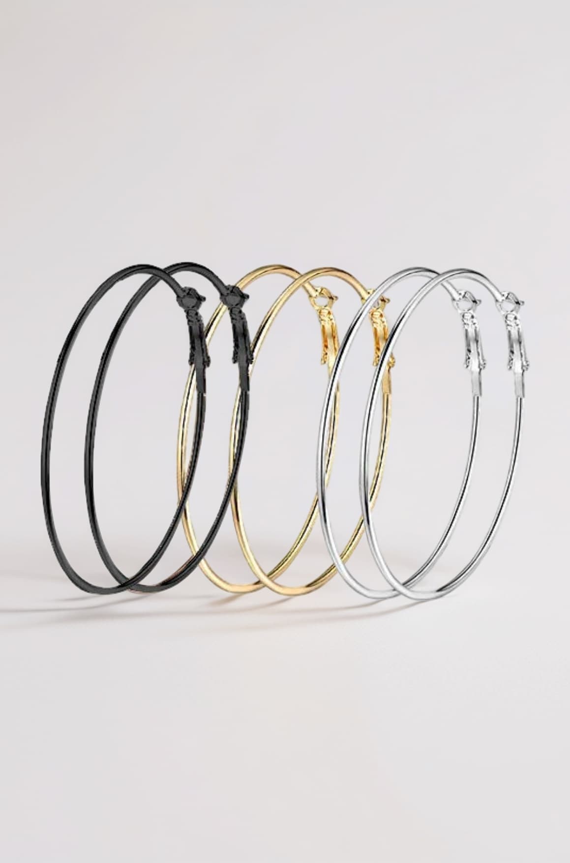 YouBella Jewellery Earrings for women Combo of 3 Pair of Hoop Earrings for Girls and Women