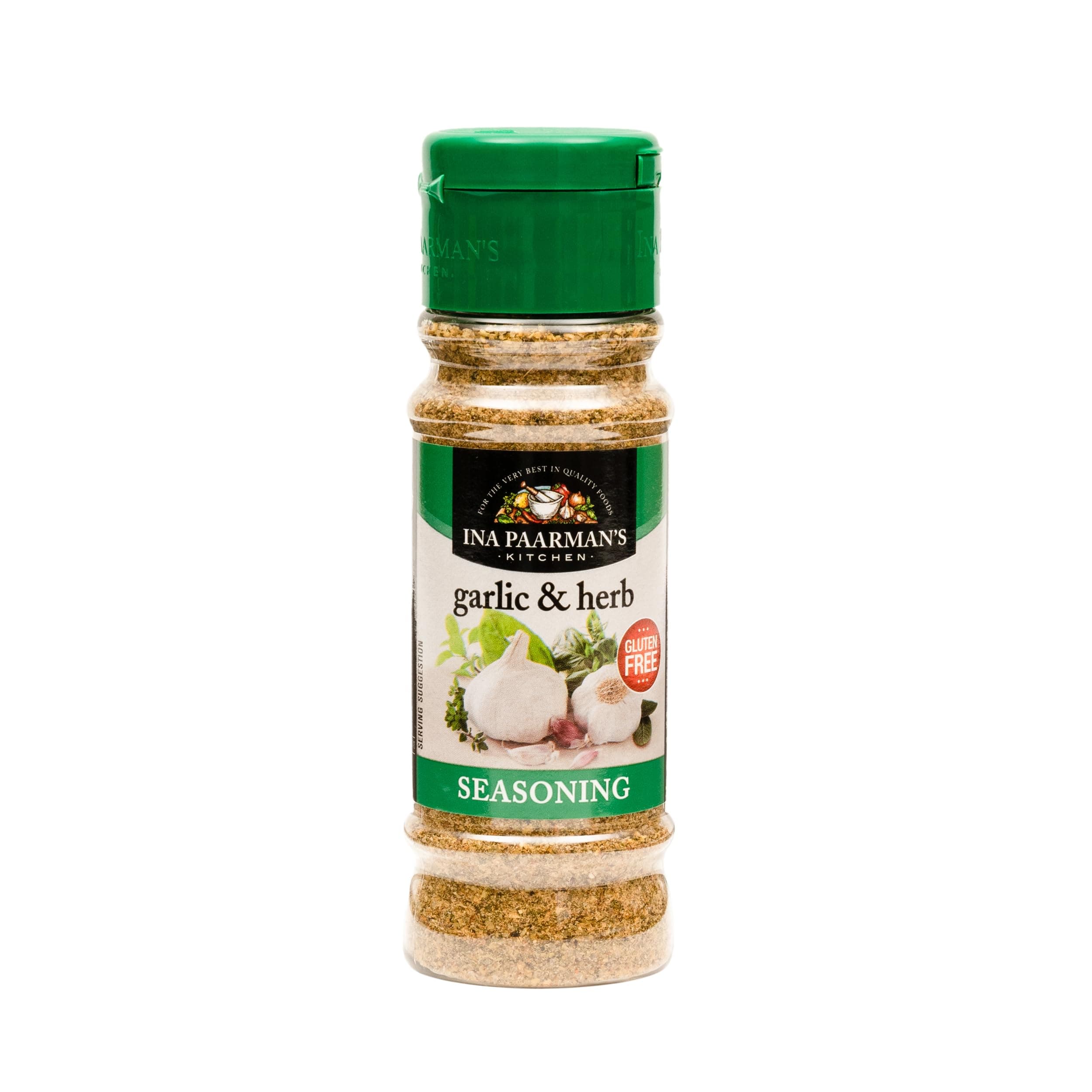 Ina Paarman | Garlic & Herb Seasoning​ | 200ml | Award Winning | Pairs with Salad, Pasta, ​Pizza, Sauces, ​Stews​ | Cooking | Natural Ingredients​ | Delicious Flavour | Spice | Garlic & Herb Seasoning