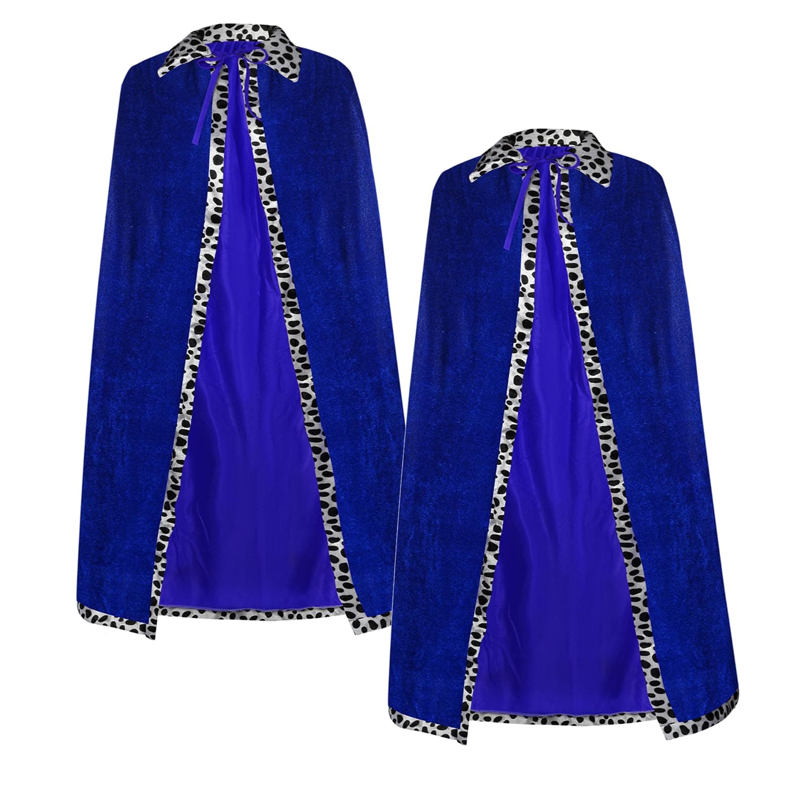 2pcs King and Queen Robe Costume Royal Cosplay Cape Medieval Prince Dress Up for Halloween Cosplay Stage Performance Carnival