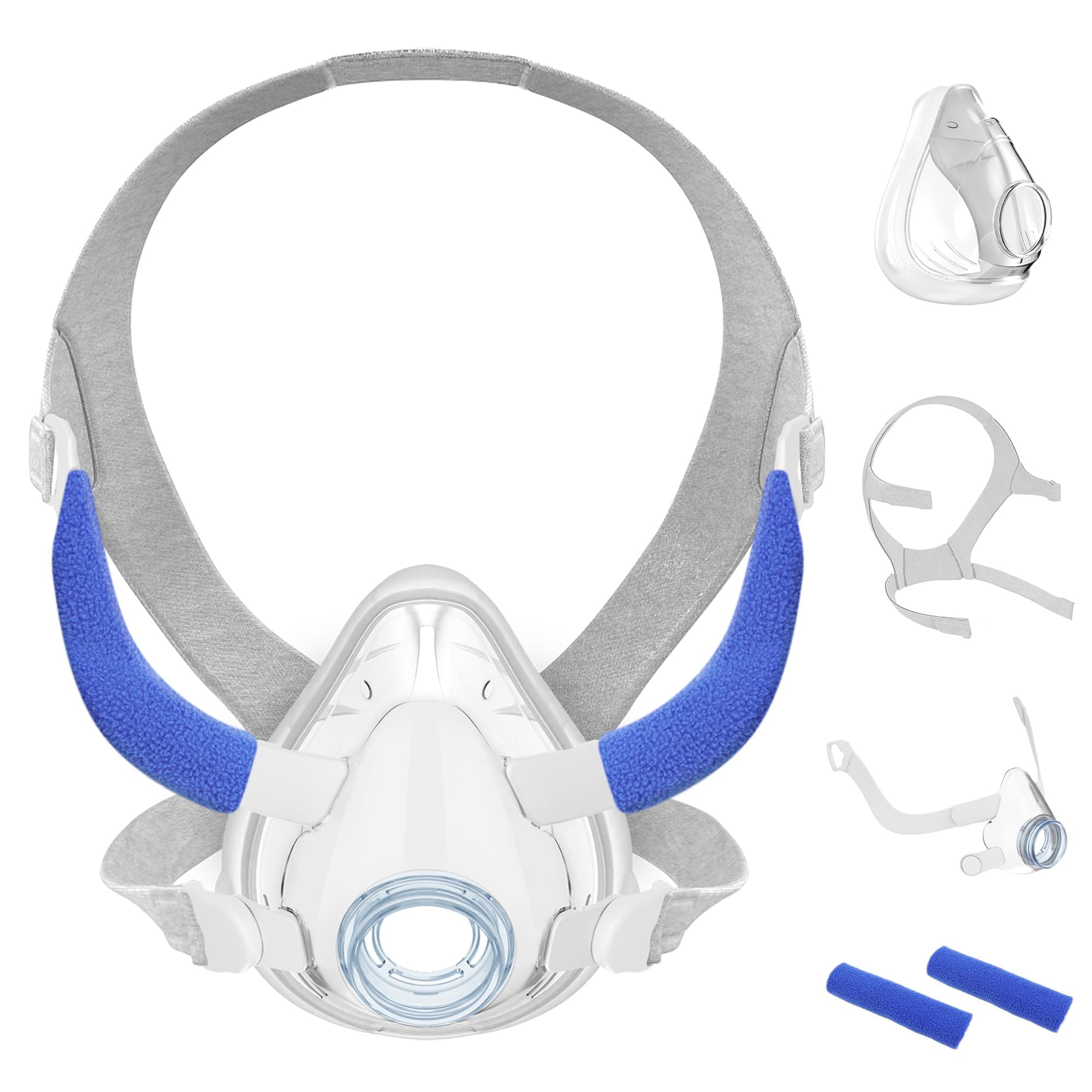 Replacement Set for F20 with Small Cushion, Strap, Frame, Clips and Strap Covers, Great-Value & Quick-Disconnect, MEDICOLOR Supplied