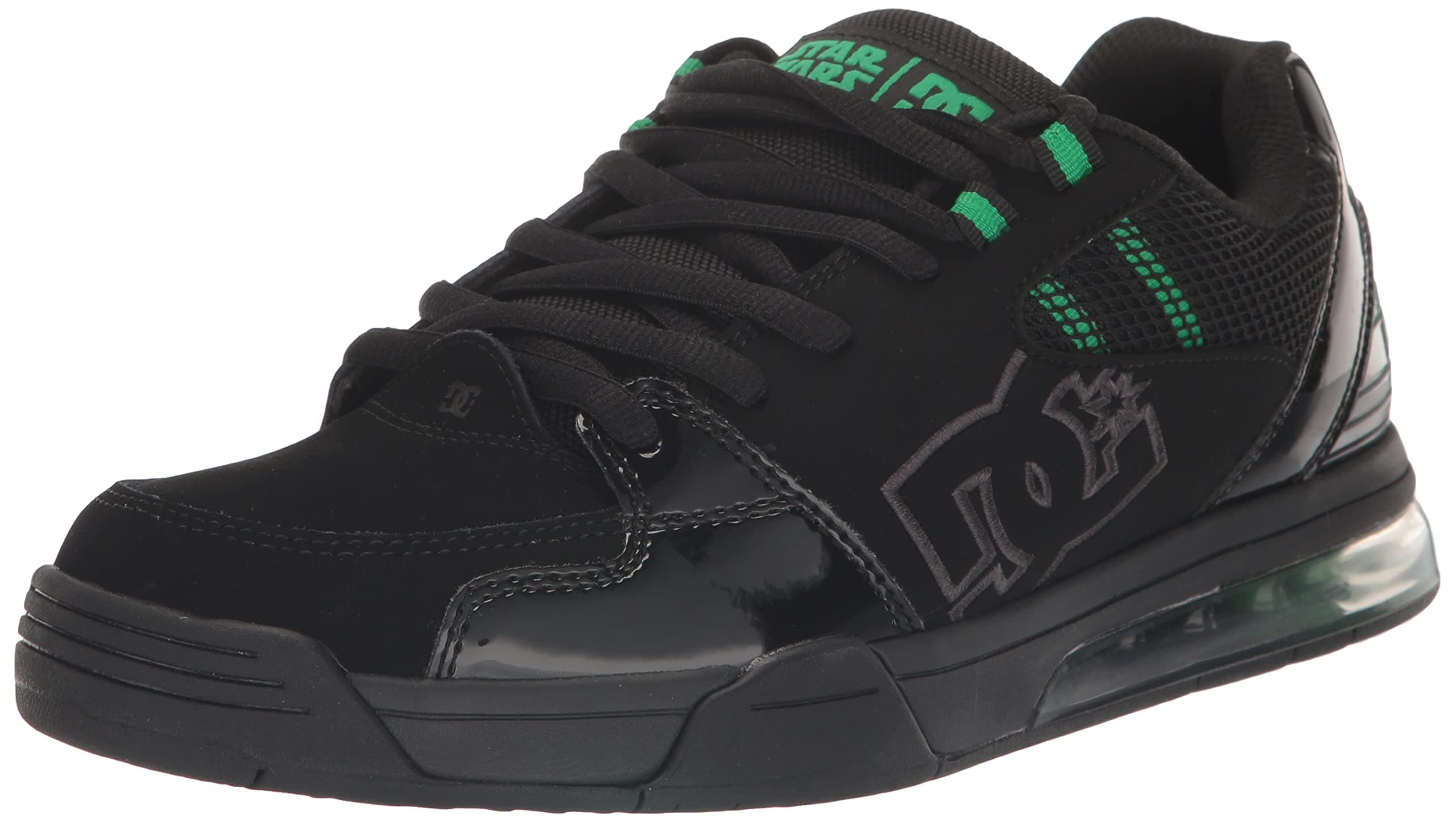 DCMen's X Star Wars Sneaker Collection Skate Shoe, Black/Green (Versatile), 8.5