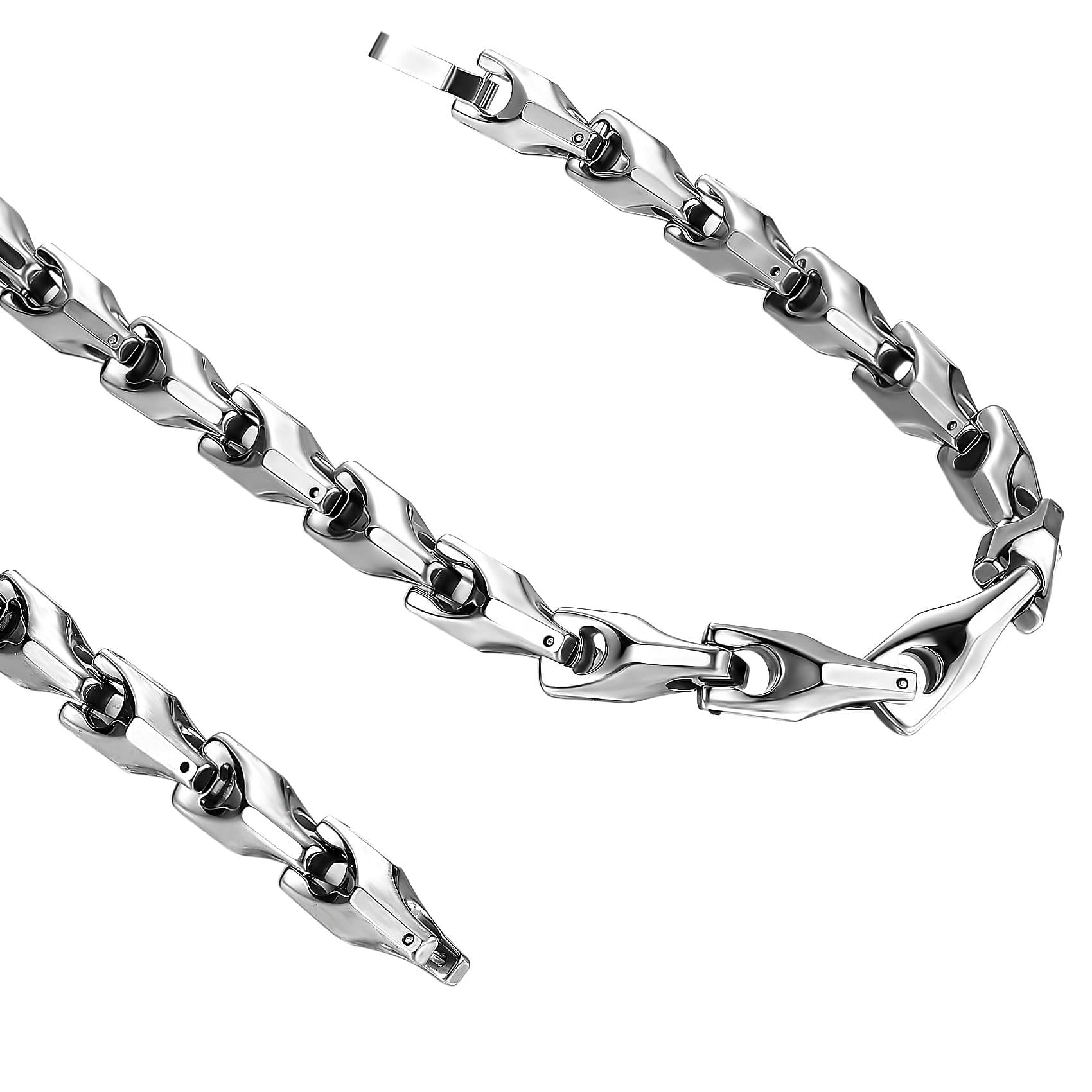 Urban Jewelry Unique Astro Snake 22 Inches Men's Tungsten Golden Toned or Silver Link Necklace Chain (Heavy, Solid)