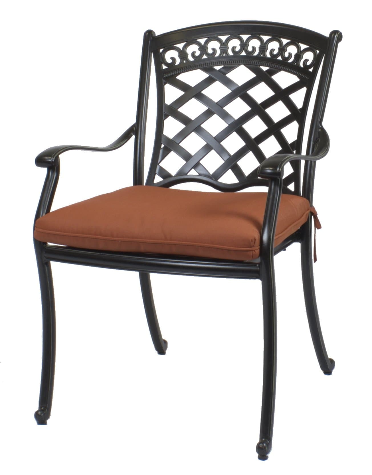 6 St. Tropez Cast Aluminum Dining Chairs with Cushions