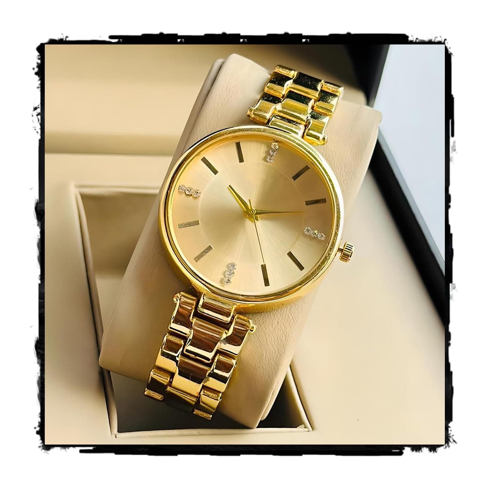 styledose Women Analogue Wrist Watches for Women's & Girls&Miss&Ladies Diamond Studded Dial Rosegold Colored Stylish Bracelet Strap