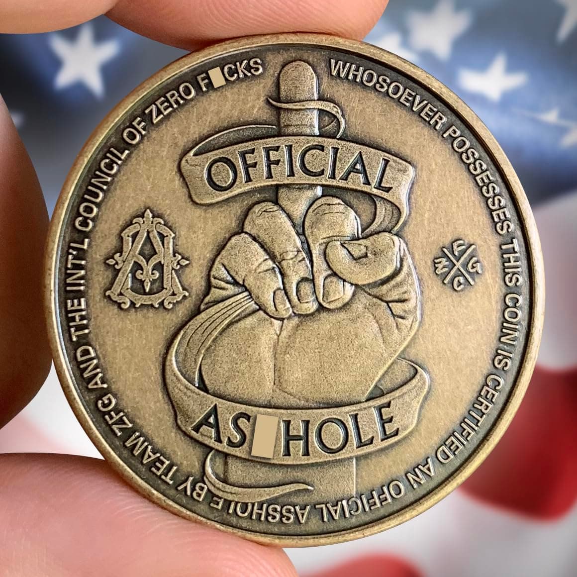 ZFG Inc. Official Ahole Novelty Coin Funny Gag Gift Coin Hilarious Sarcastic Collectible for Friends or Coworkers Made in USA