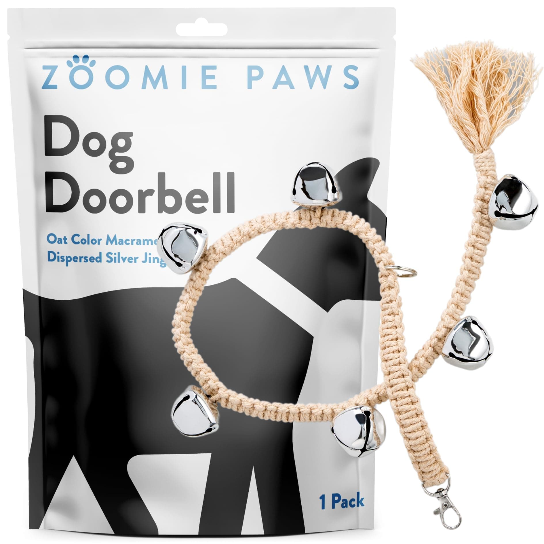 Training Dog Door Bells to Go Outside - Jingle Bells, 1-Pack