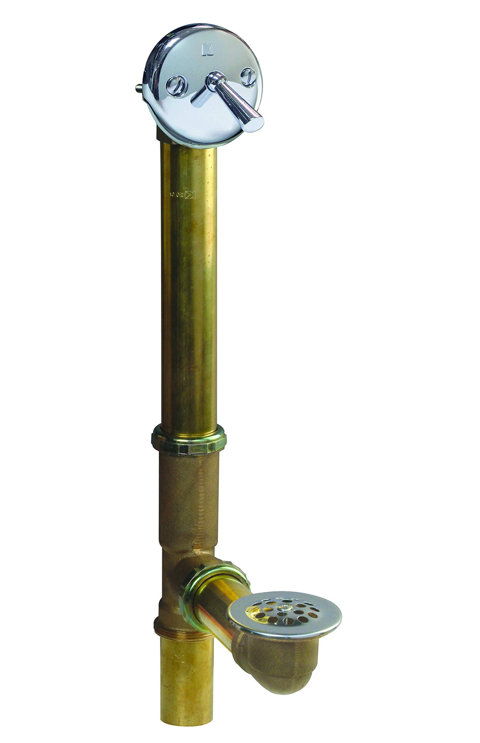 Plumb Pak606RB Triplever Bath Drain, 20-Gauge Rough Brass Construction, Chrome Plated by Plumb Pak