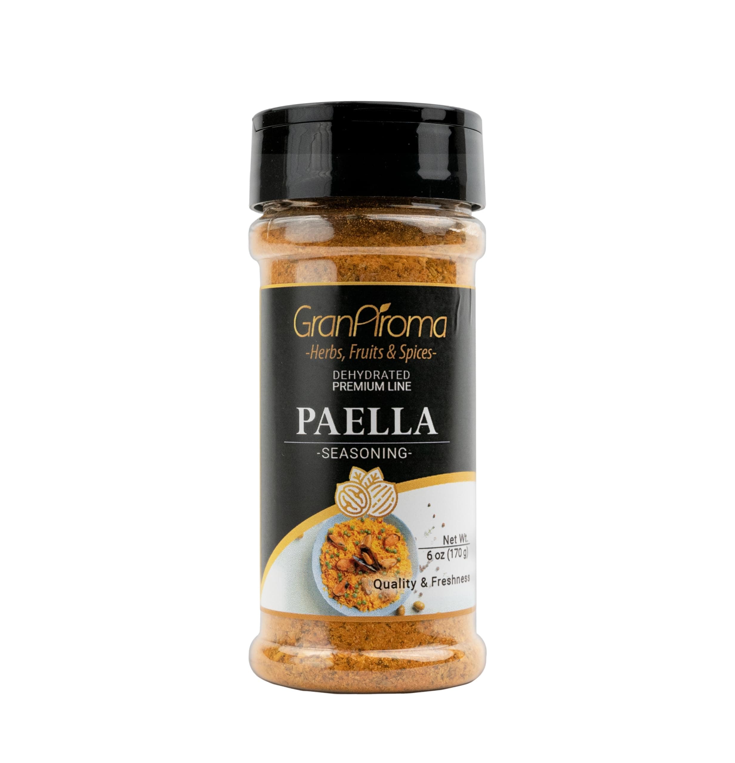 GranAroma Paella Seasoning, Authentic Spice Blend, Contains Saffron, Spanish Cuisine (6 Ounce)