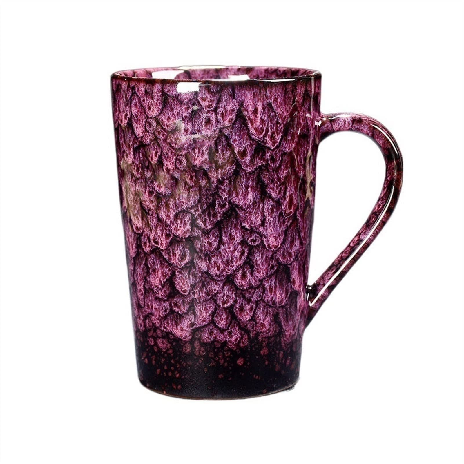 Beverage Mugs كوب سيراميك مزجج بالفرن 400 مللي سعة كبيرة كوب شرب للمكتب كوب حليب منزلي للإفطار Coffee Cups (Color : G)