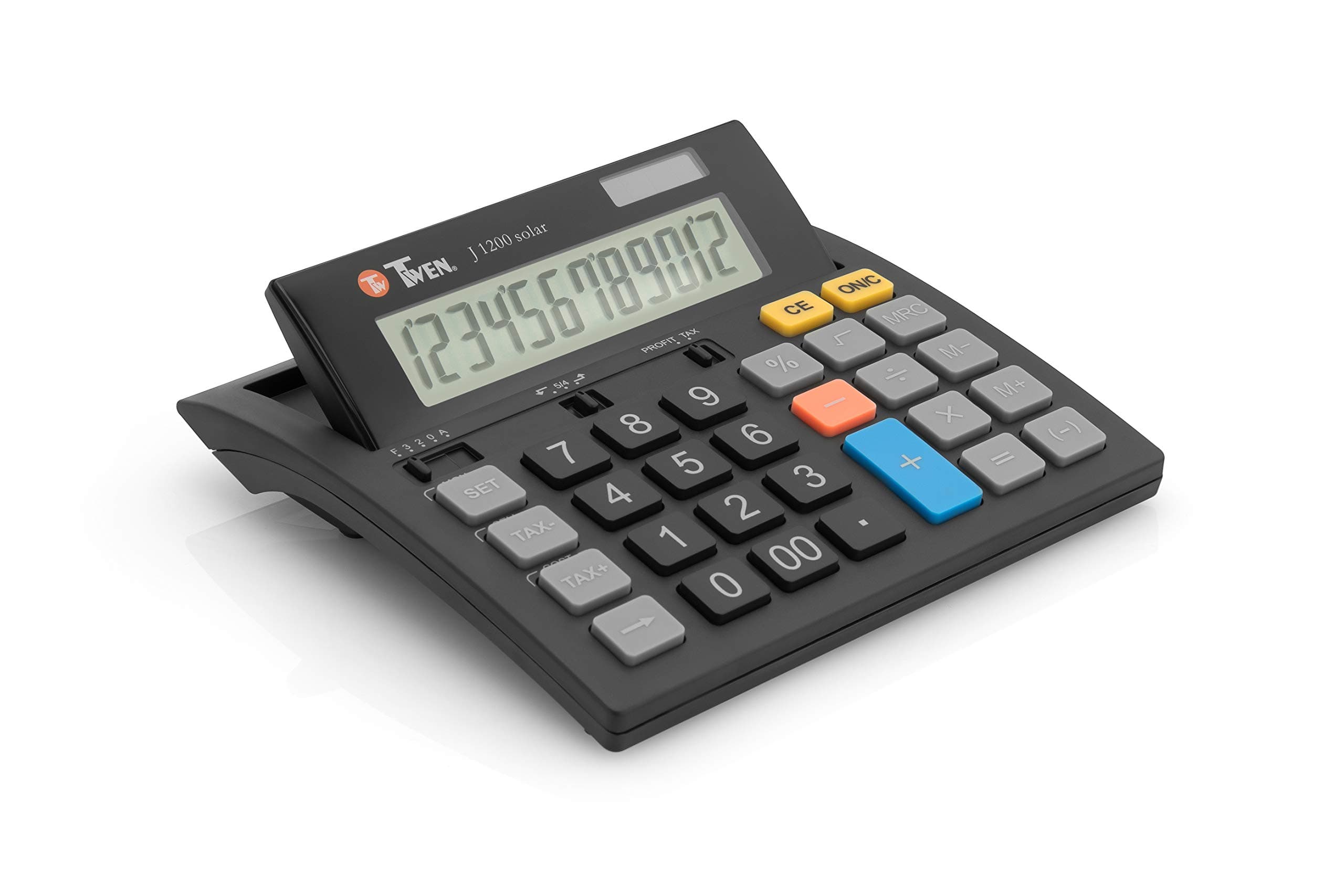 TWEN CALCULATRICE DE BUREAU J-1200 SOLAR, 12 CARAC.