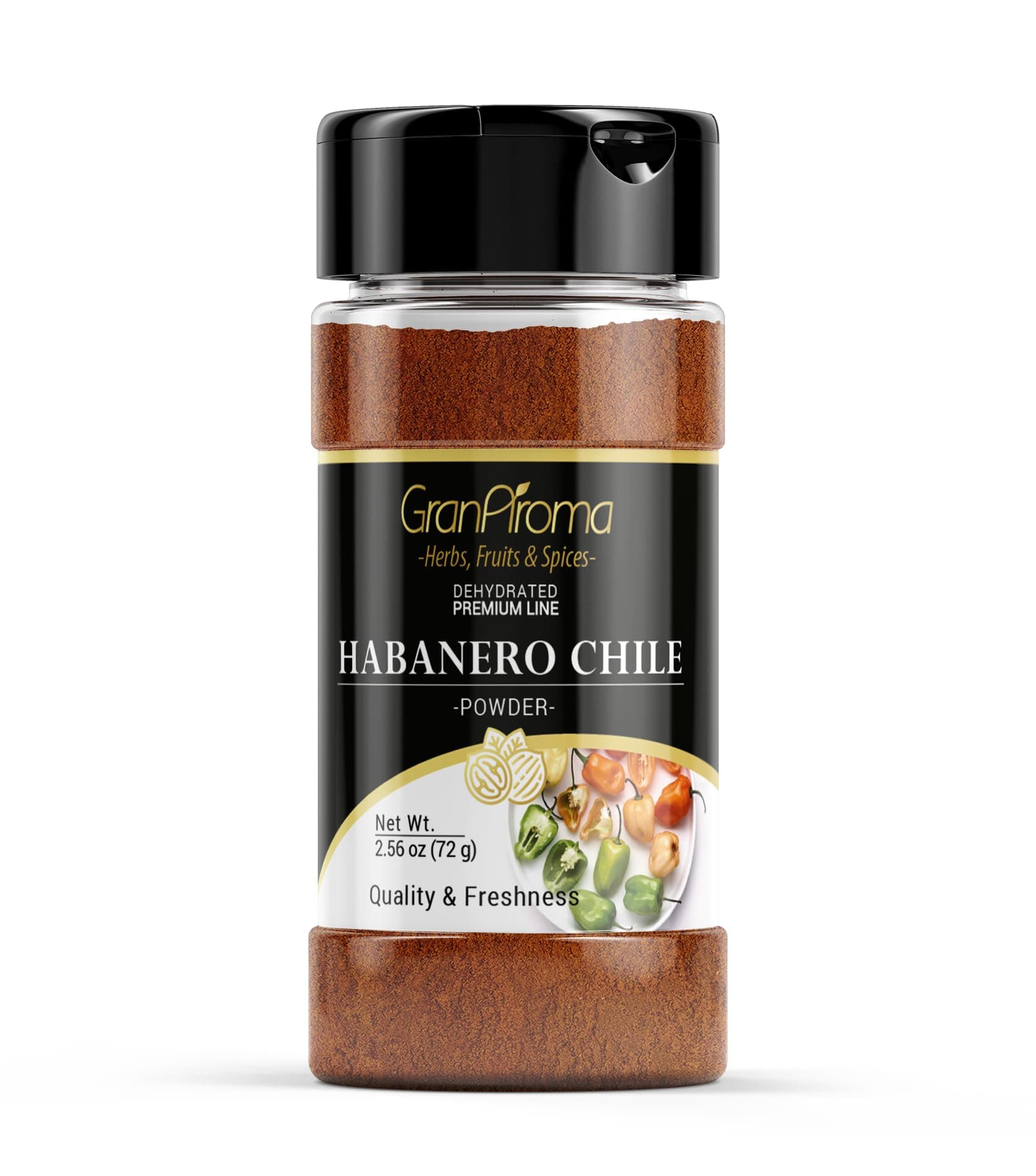 GranAroma Habanero Chile Powder, Hot & Spicy, Soups & Sauces (2.56 Ounce)