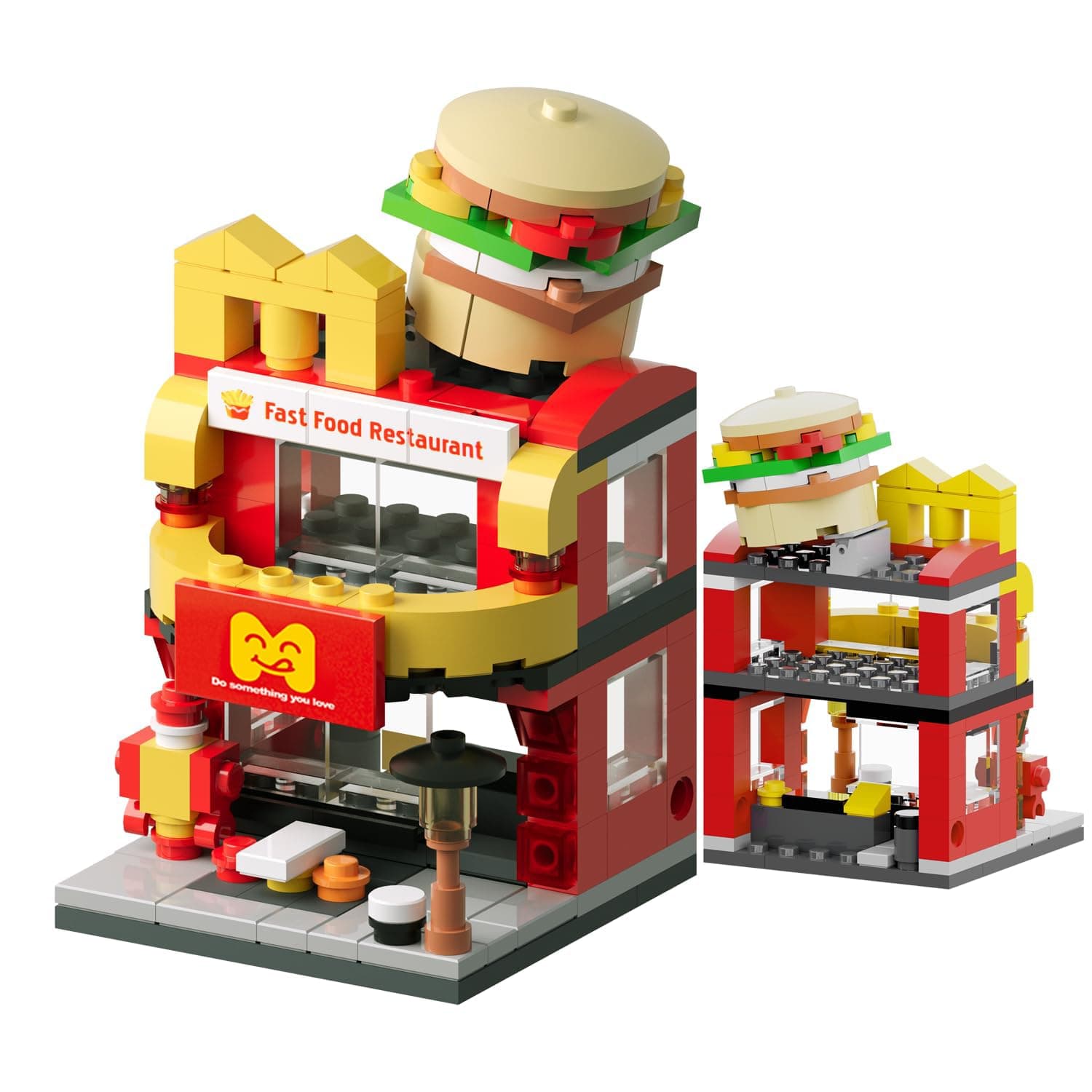 LITTCO Building Blocks City Burger House, Birthday Gifts for Adults and Kids,Toys McDonalds Set 167PCS