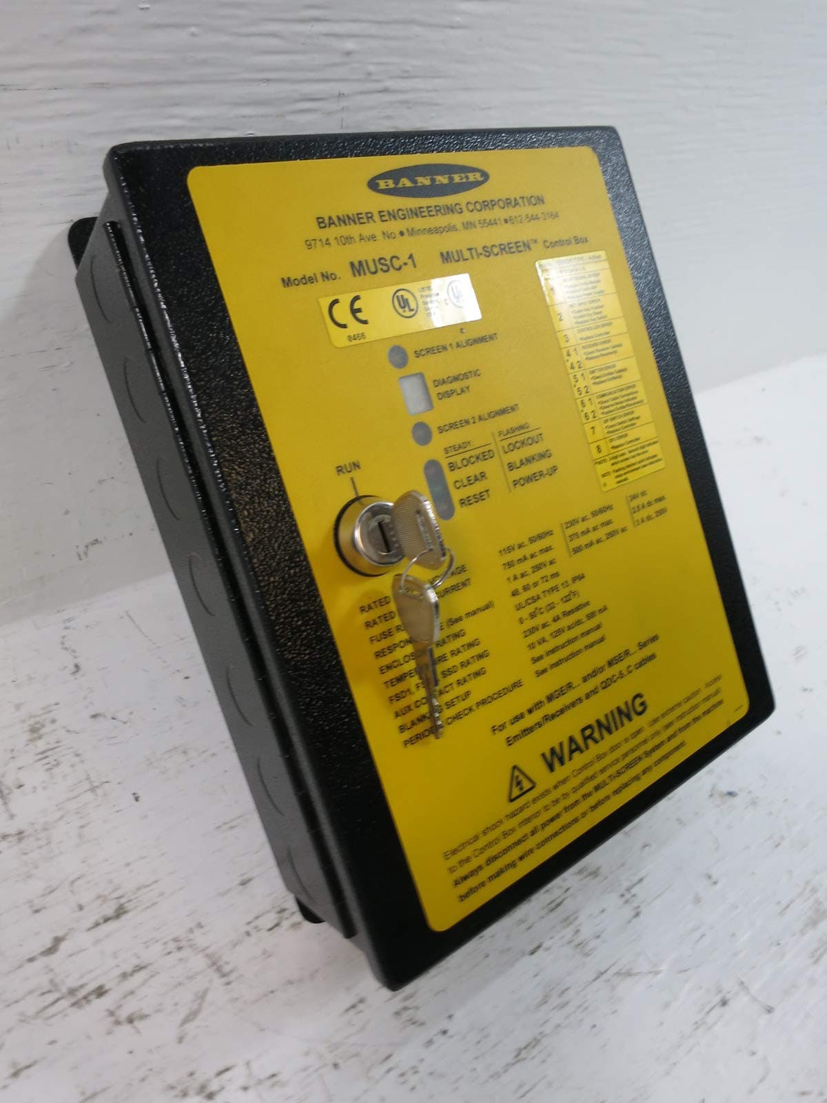 Banner Engineering MUSC-1 Multi-Screen Light Curtain Control Box 115-230 Vac