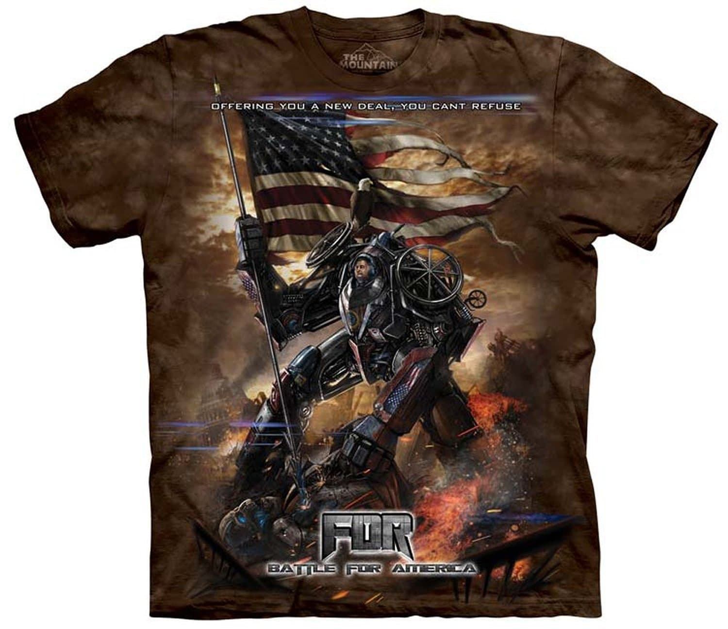 The Mountain Adult 100% Cotton Fdr New Deal Realistic T-Shirt