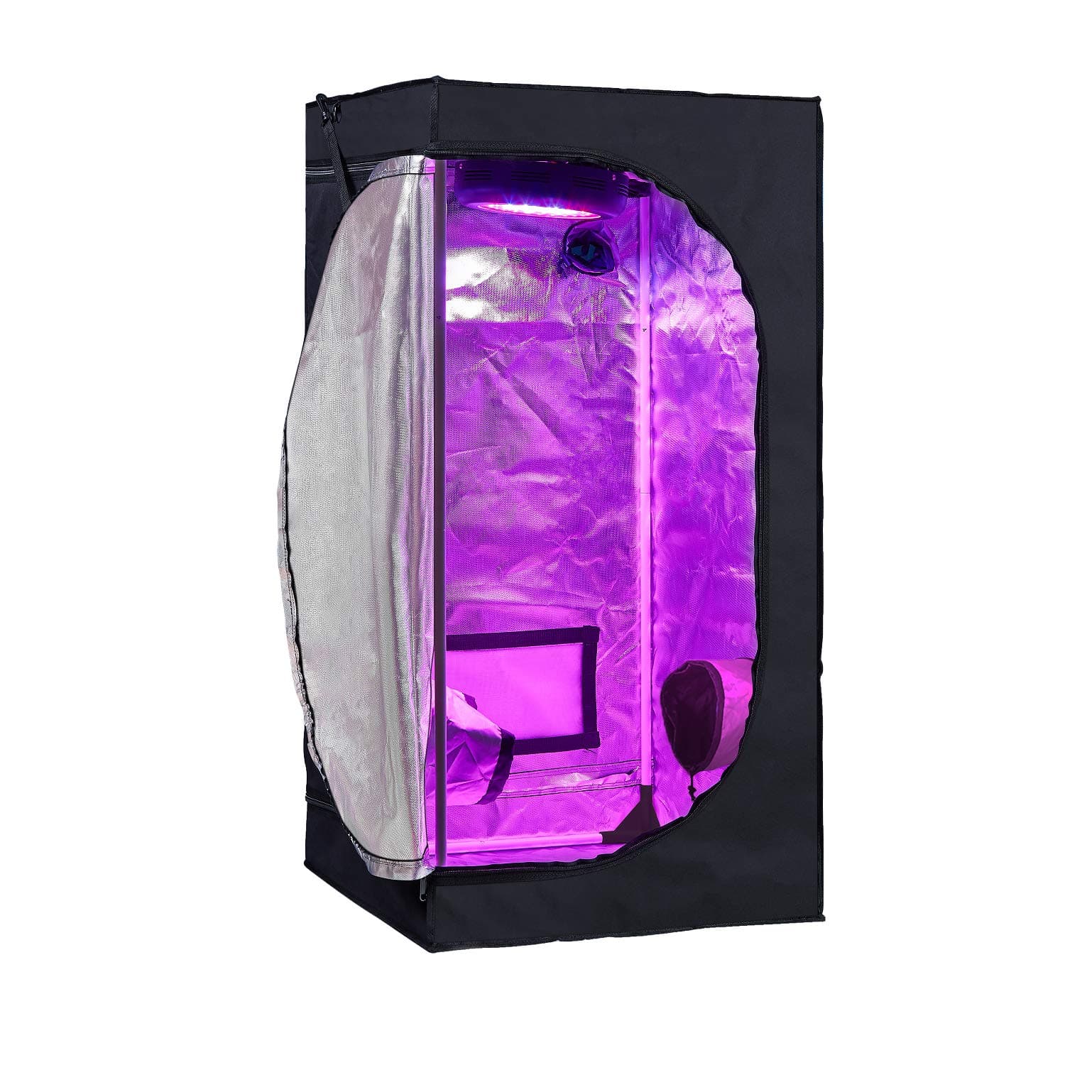 24"X24"X48" High Reflective Grow Tent Indoor Small Grow Room for Planting Fruit Flower Veg with Removable Water-Proof Floor Tray